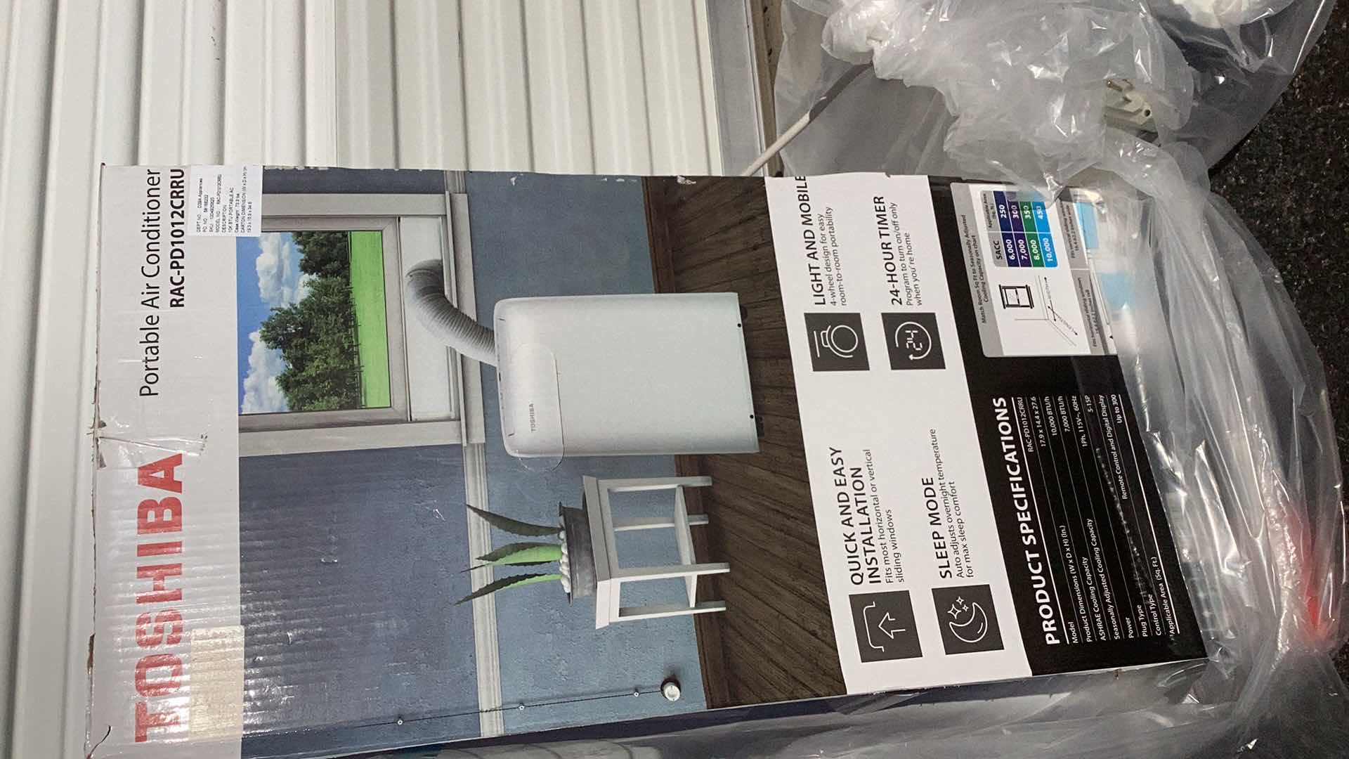 Photo 1 of NEW TOSHIBA PORTABLE AIR CONDITIONER RAC-PD1012CRRU 
