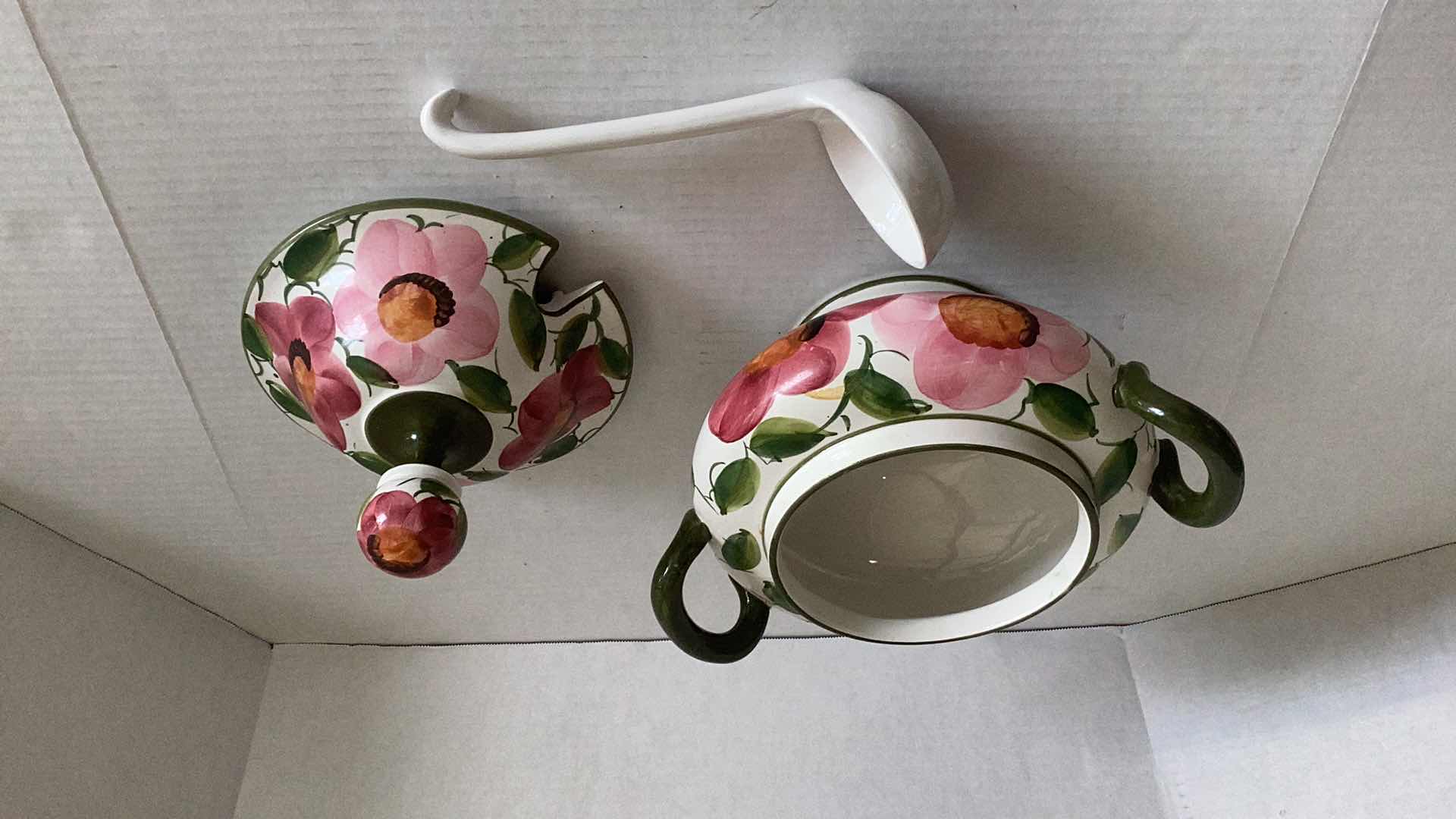 Photo 1 of HAND PAINTED SERVING DISH MADE IN PORTUGAL 12” X H 12”