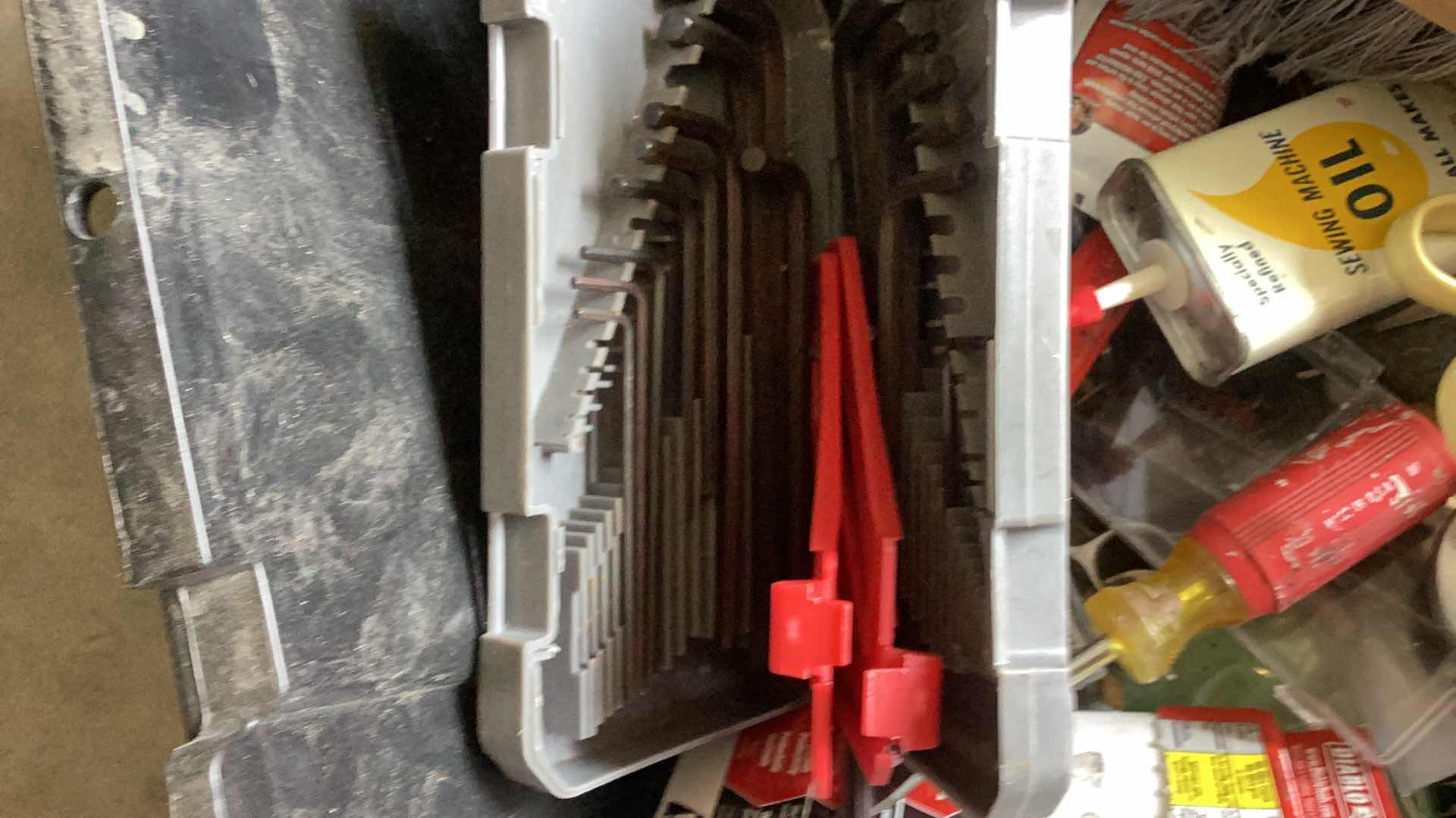 Photo 1 of CONTAINER WITH VARIOUS TOOLS AND FASTENERS