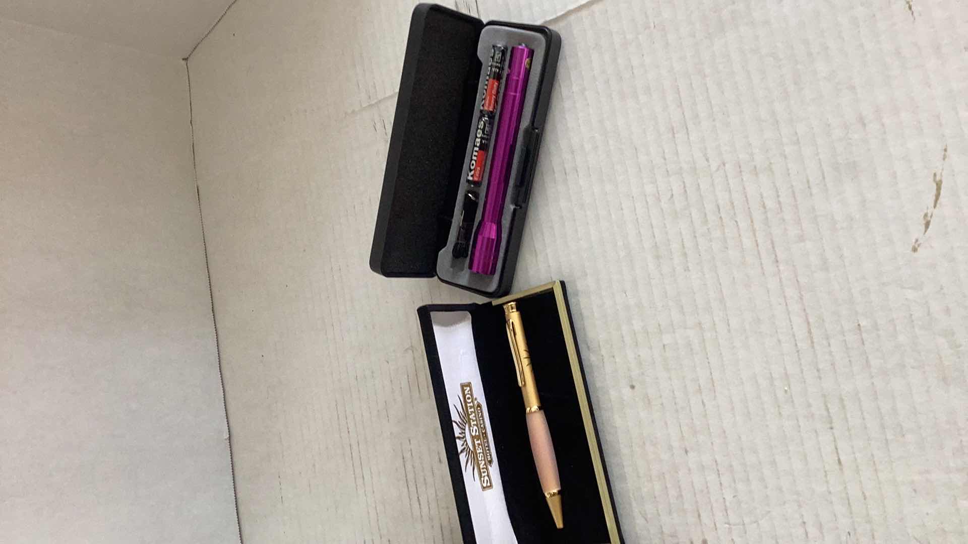 Photo 1 of FONDINI PEN SET, AND SMALL FLASHLIGHT