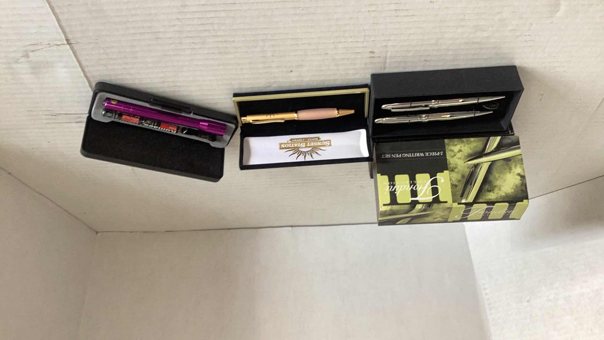 Photo 1 of FONDINI PEN SET, AND SMALL FLASHLIGHT