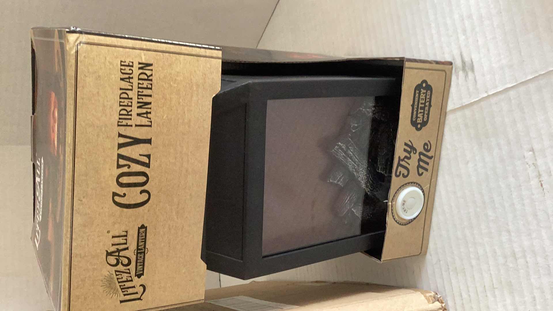 Photo 1 of LITEZALL BOX OF FOUR FIREPLACE LANTERNS 7” H 11”