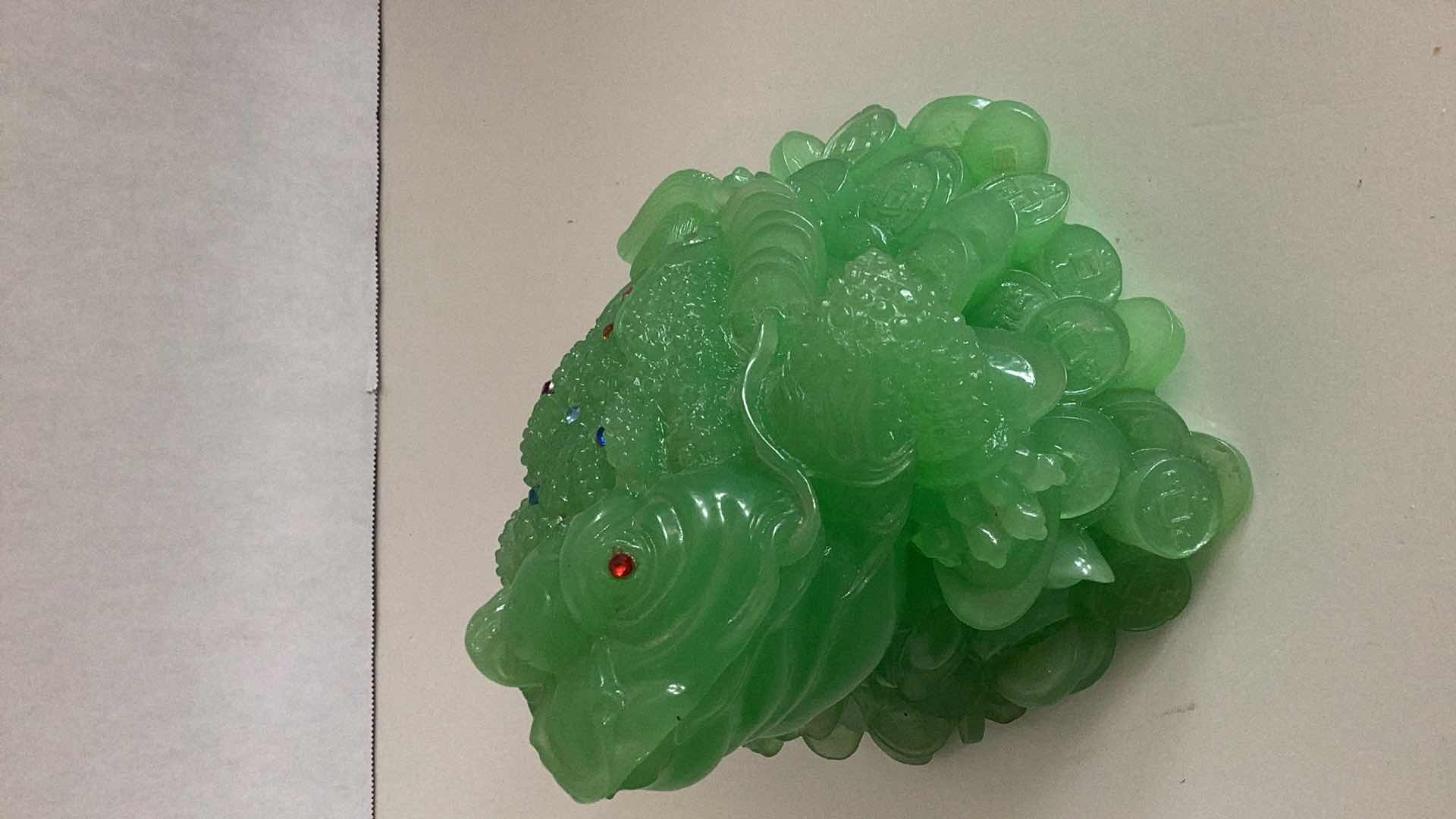 Photo 2 of GREEN JADE COLORED FROG 6” X H 6”