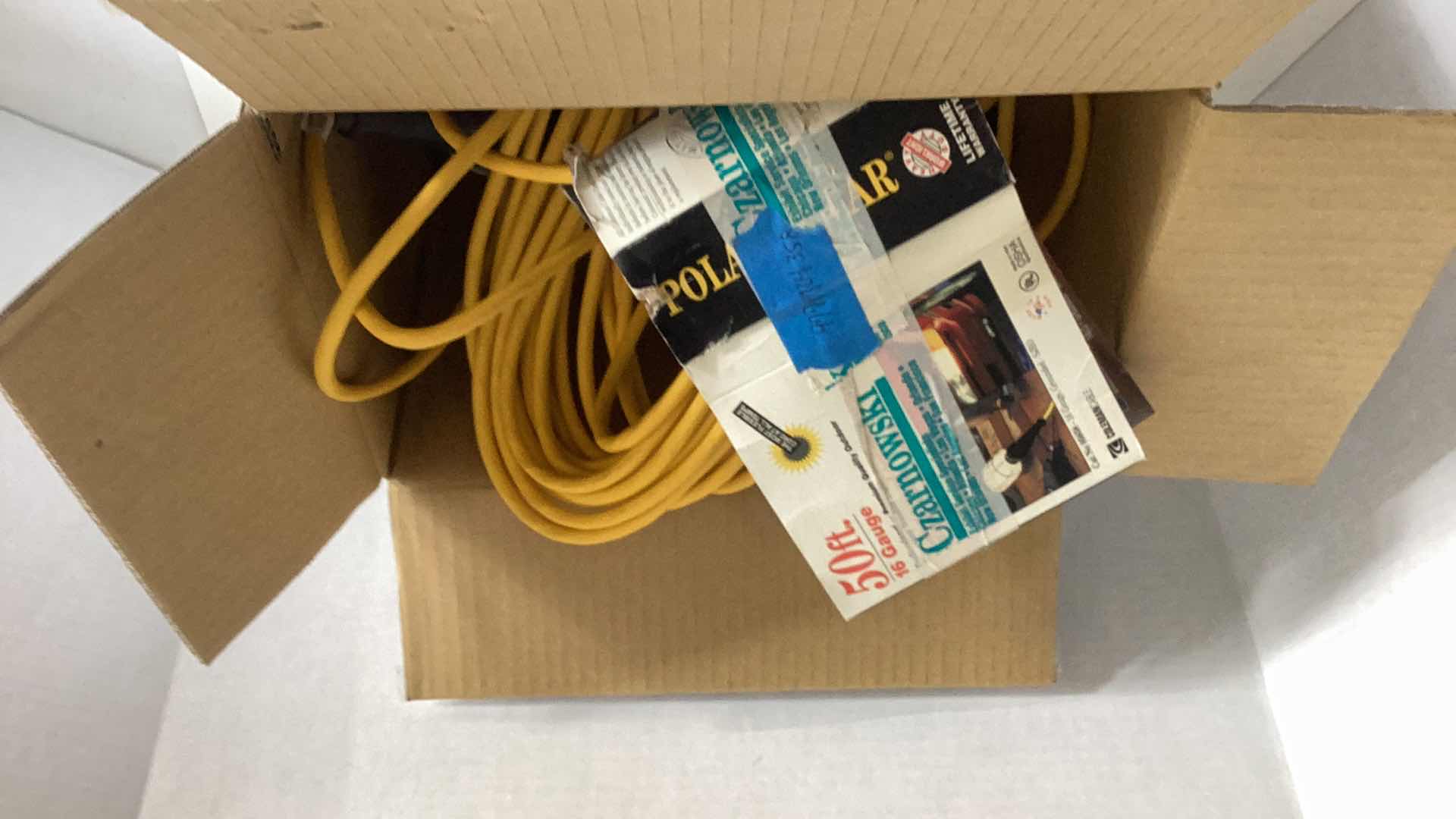 Photo 1 of 50 FOOT CORD MECHANICS GRADE SHOP LIGHT AND AN EXTRA EXTENSION CORD