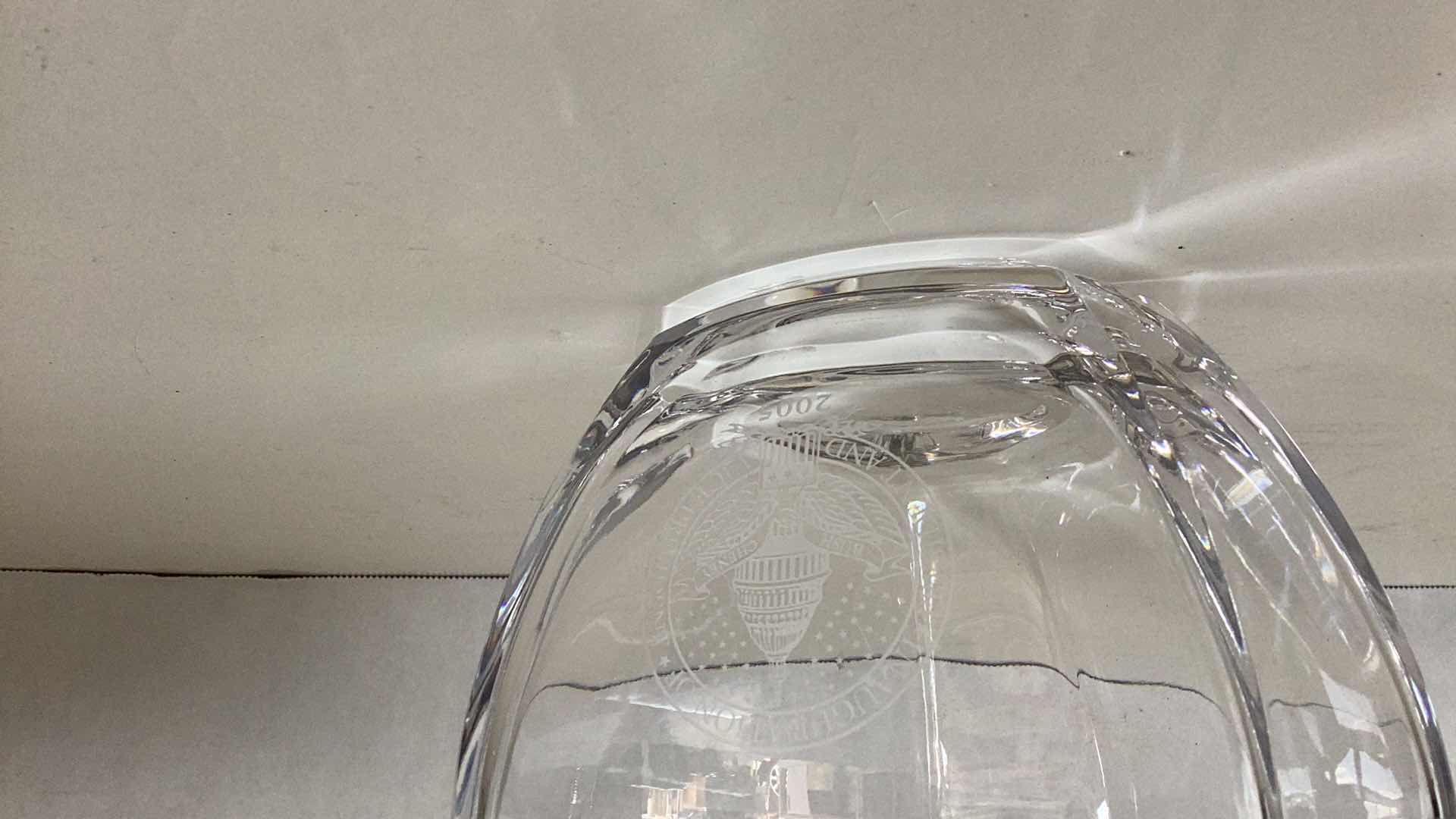 Photo 1 of "TIFFANY" GEORGE W. BUSH JR. INAUGURATION GLASS BOWL