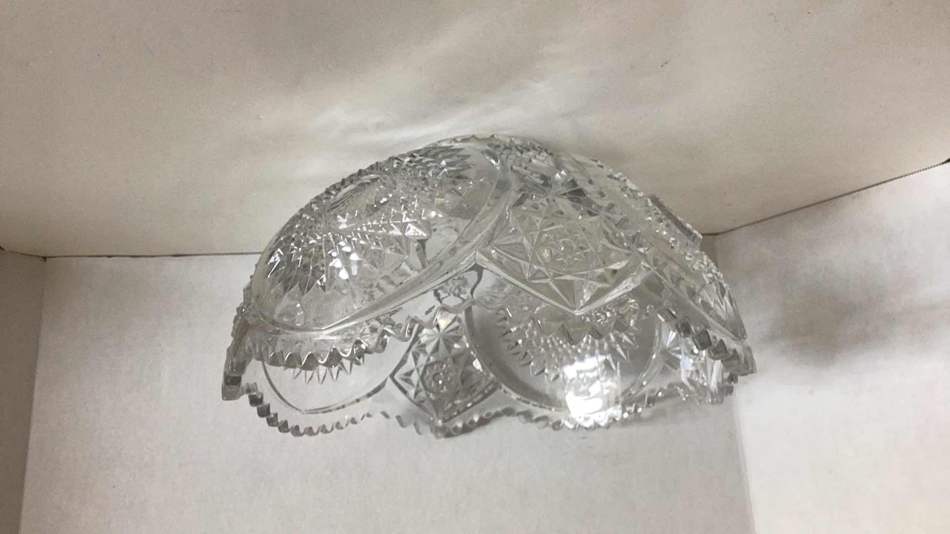 Photo 1 of LARGE 14” WIDE GLASS CRYSTAL BOWL