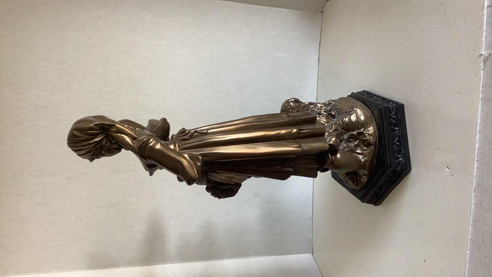 Photo 1 of LARGE “MARY HAD A LITTLE LAMB” STATUE 23” TALL