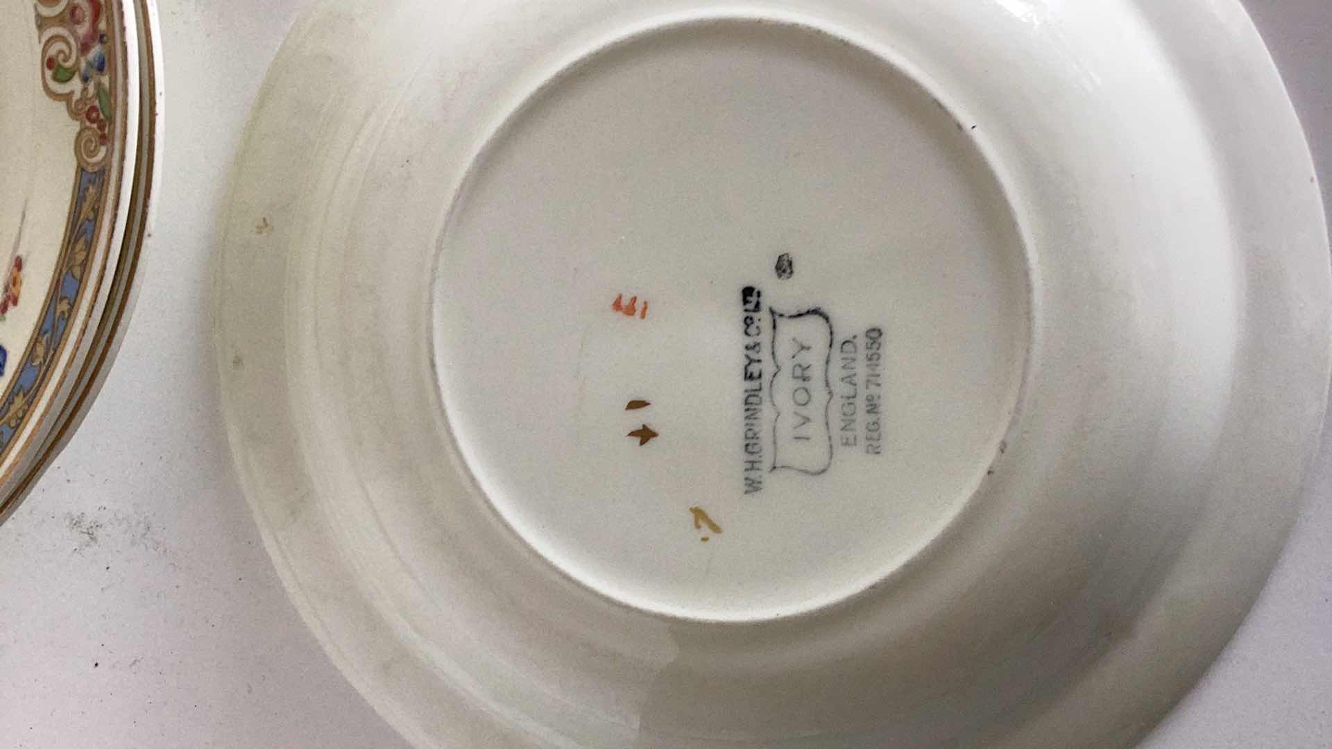 Photo 1 of ASSORTED PLATES: W.H. GRINDLY IVORY ENGLAND AND CROWN POTTERIES