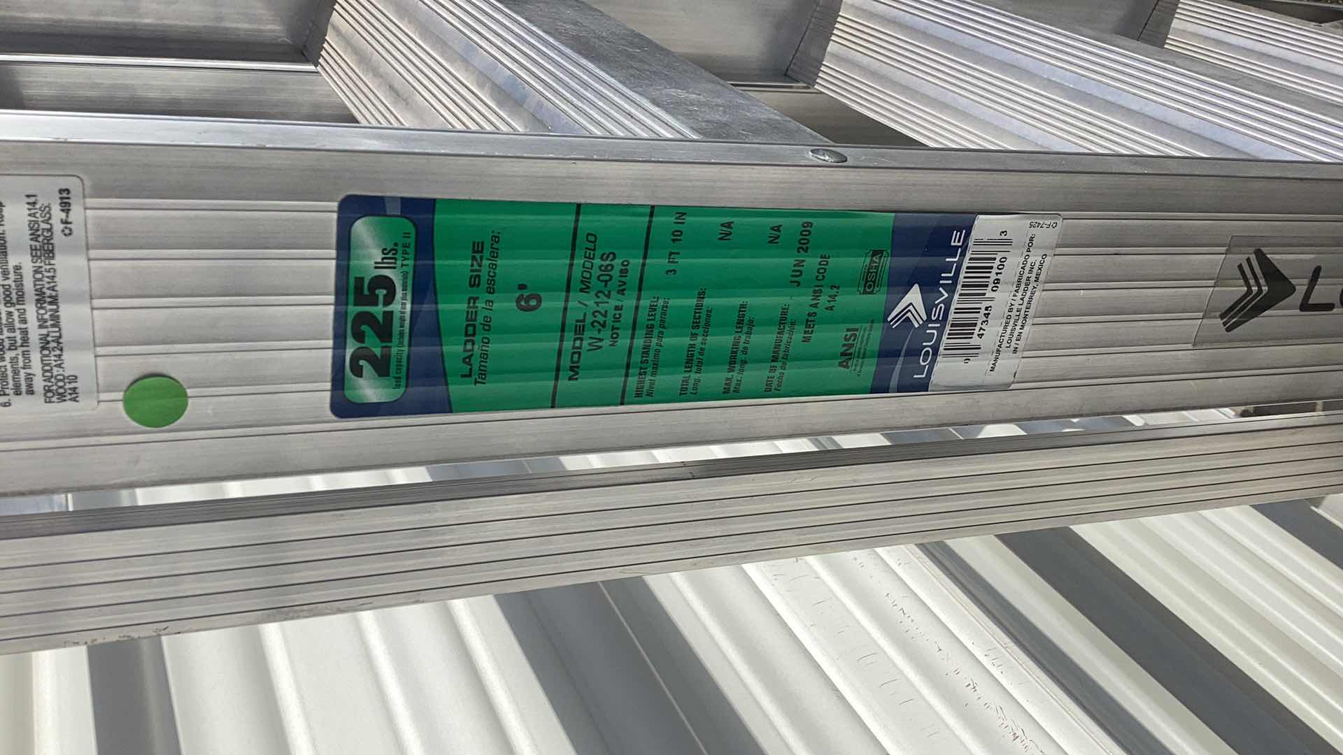 Photo 1 of LOUISVILLE 6’ ALUMINUM LADDER