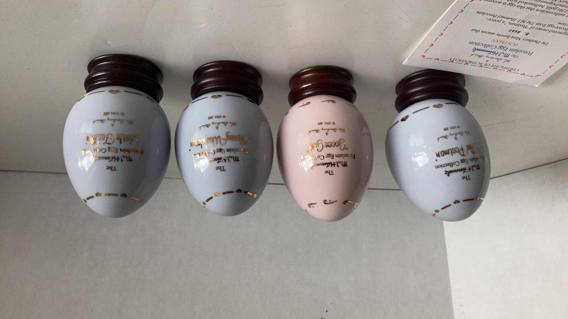 Photo 1 of FOUR M.J. HUMMEL DANBURY MINT PORCELAIN EGGS COLLECTION