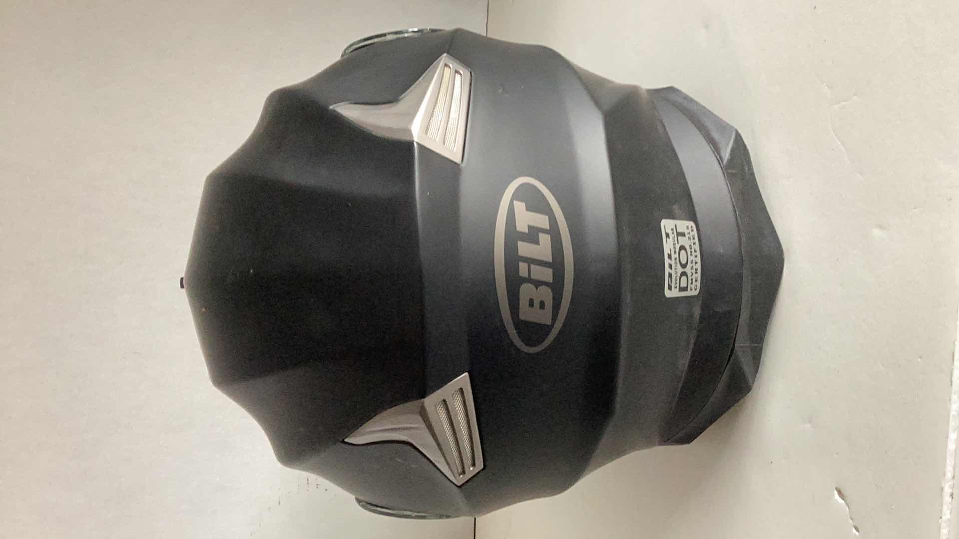 Photo 1 of BILT MOTORCYCLE HELMET SIZE SMALL, GOLVES, AND SCOTT SKI GLOVES