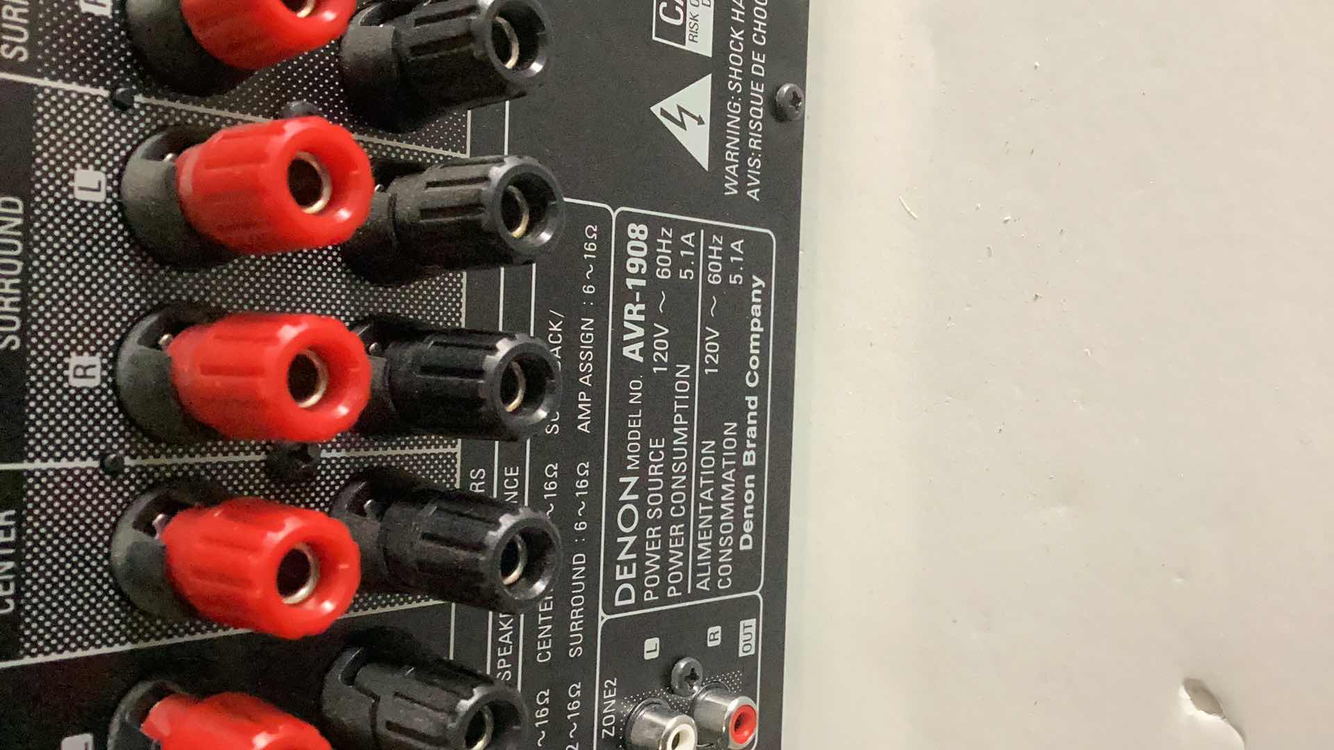 Photo 5 of DENON AVR-1908 MULTI ZONE ENTERTAINMENT COMPONENT