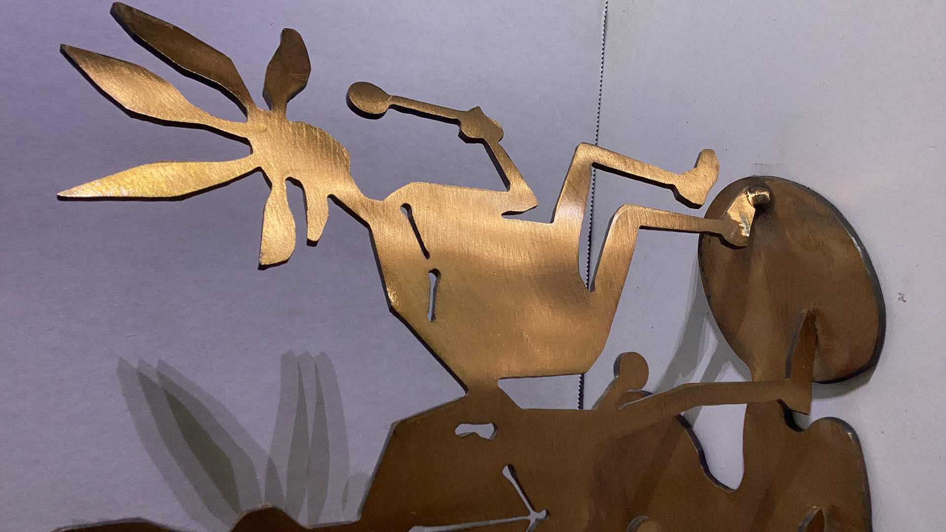 Photo 1 of METAL TRIBAL ARTWORK 15” X H 10”