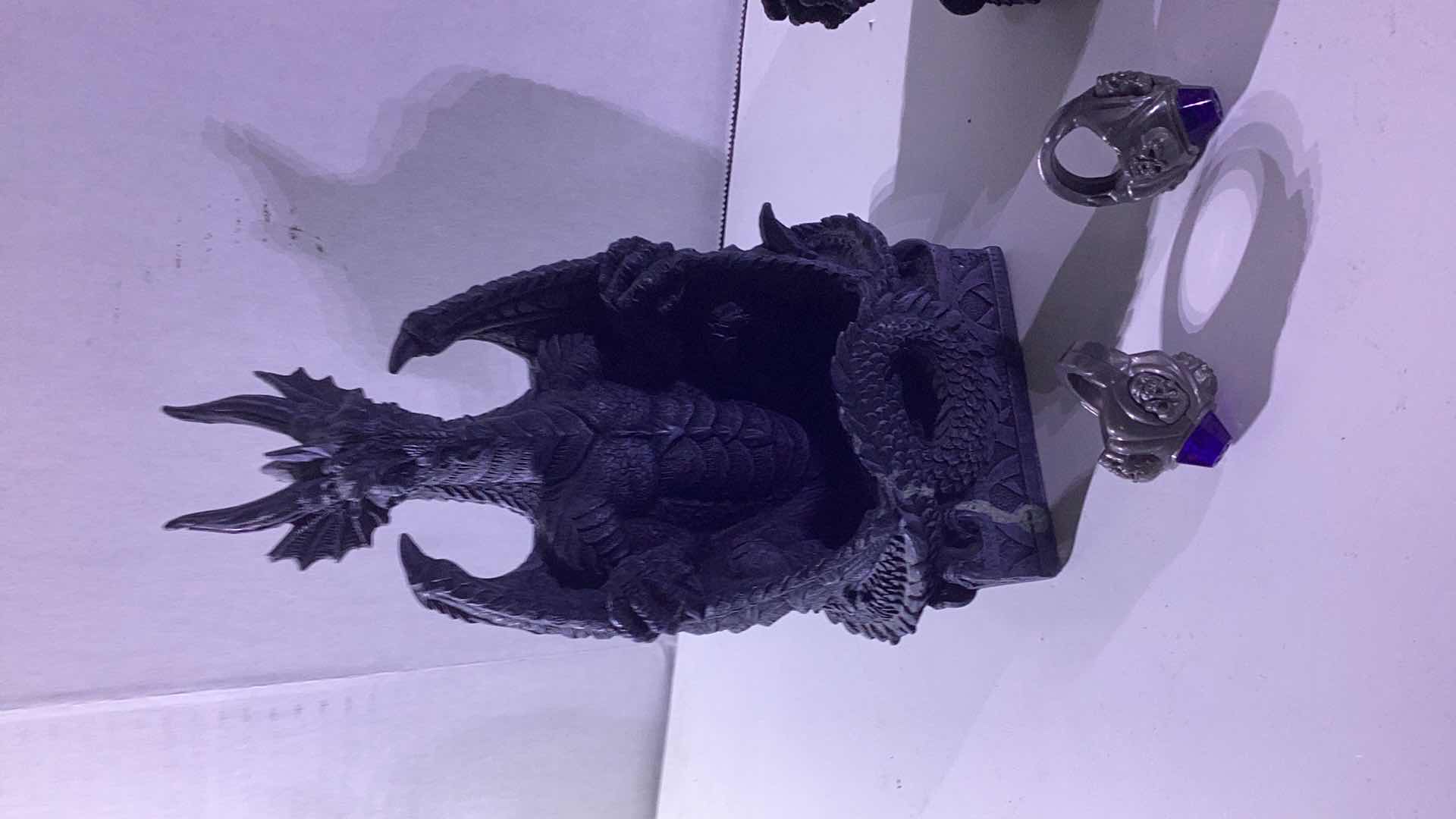 Photo 1 of TWO DRAGON STATUES  8” TALL