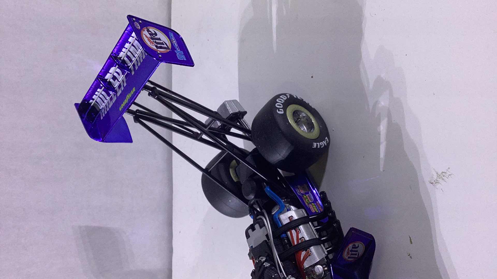 Photo 3 of DIE CAST METAL BLUE MILLER LITE DRAGSTER 16” LONG