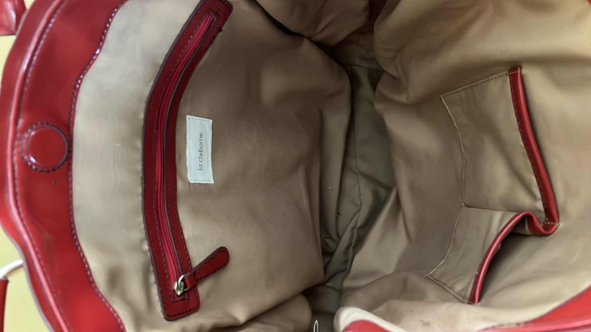 Photo 1 of RED LIZ CLAIBORNE LADIES TOTE BAG