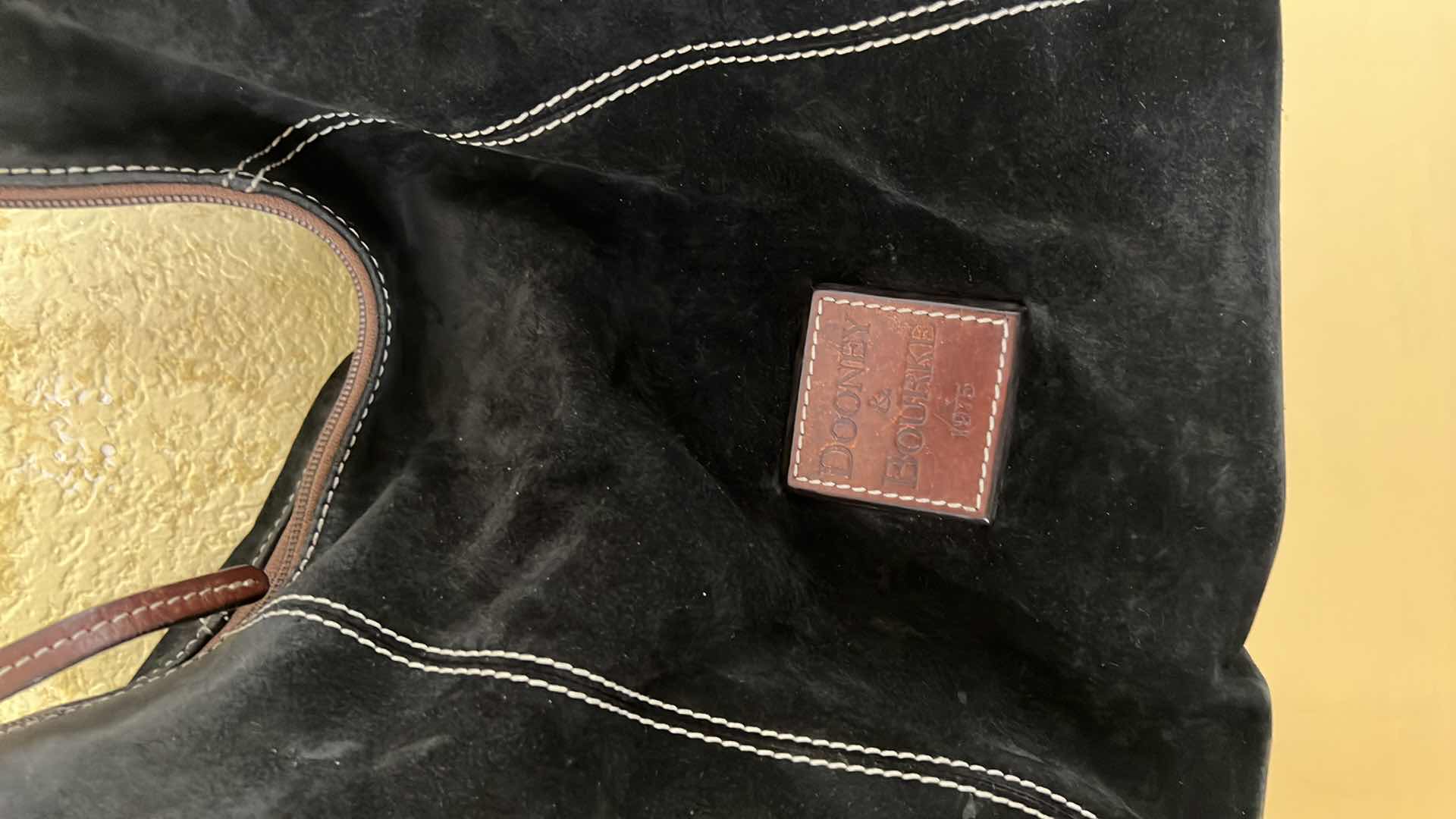 Photo 1 of DOONEY AND BOURKE BLACK SUEDE LADIES HANDBAG W DUST COVER BAG