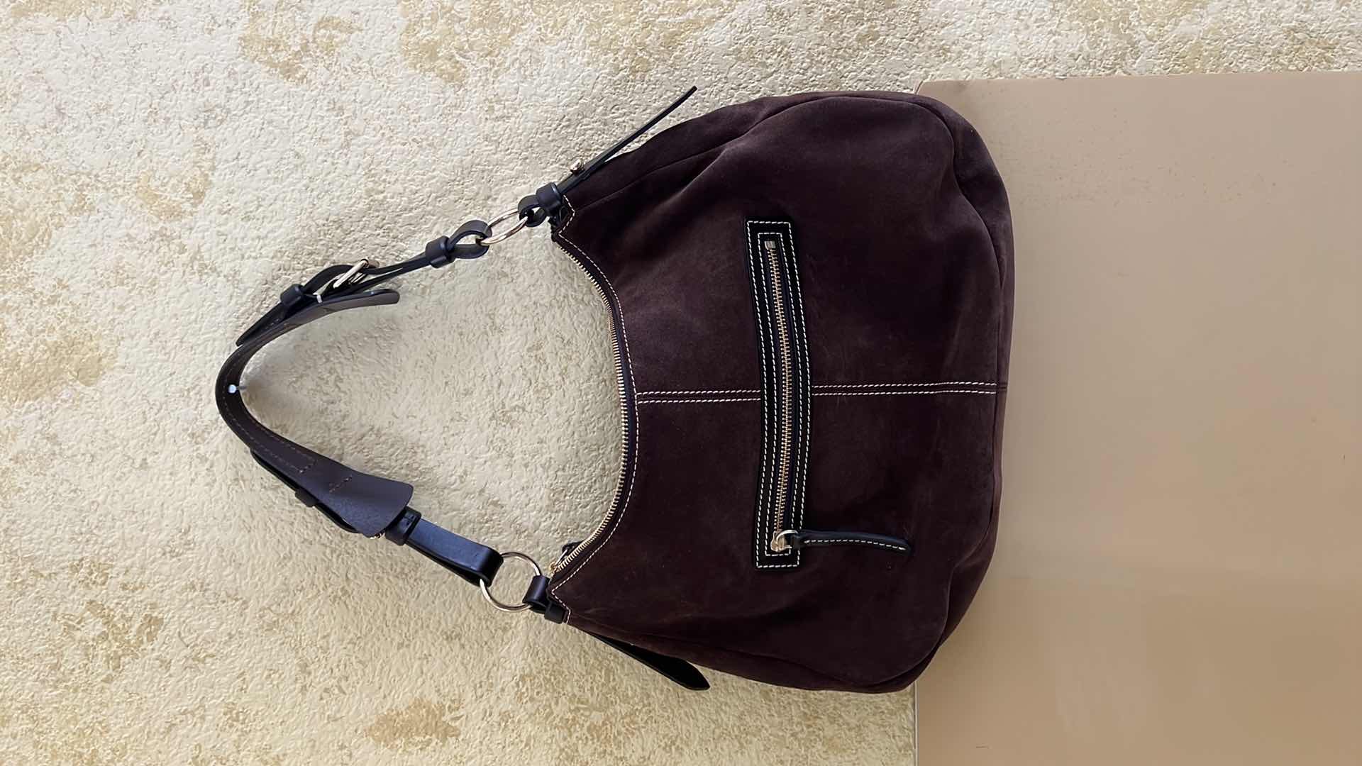 Photo 3 of DOONEY AND BOURKE BROWN SUEDE LADIES HANDBAG W DUST COVER BAG