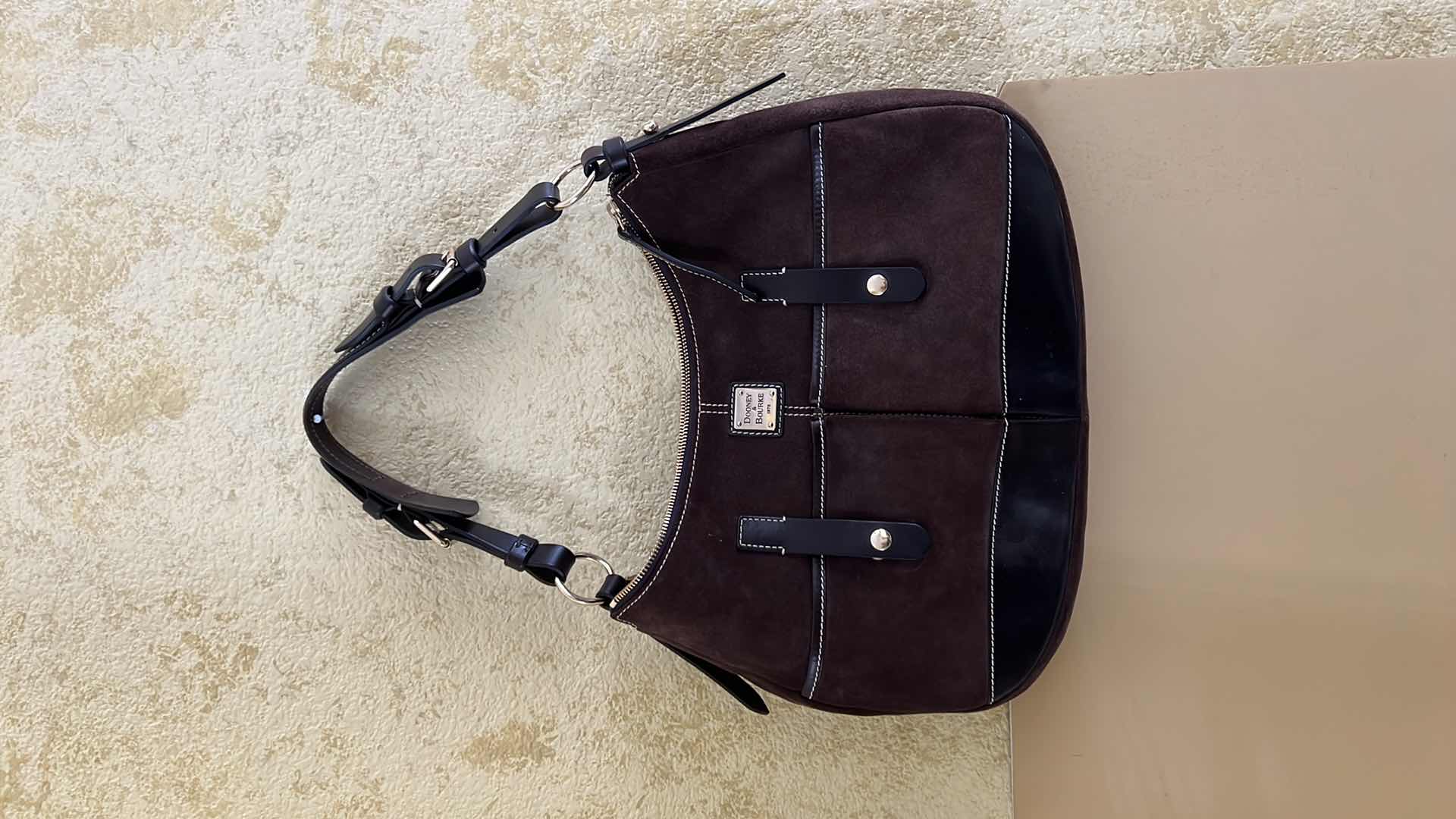 Photo 1 of DOONEY AND BOURKE BROWN SUEDE LADIES HANDBAG W DUST COVER BAG