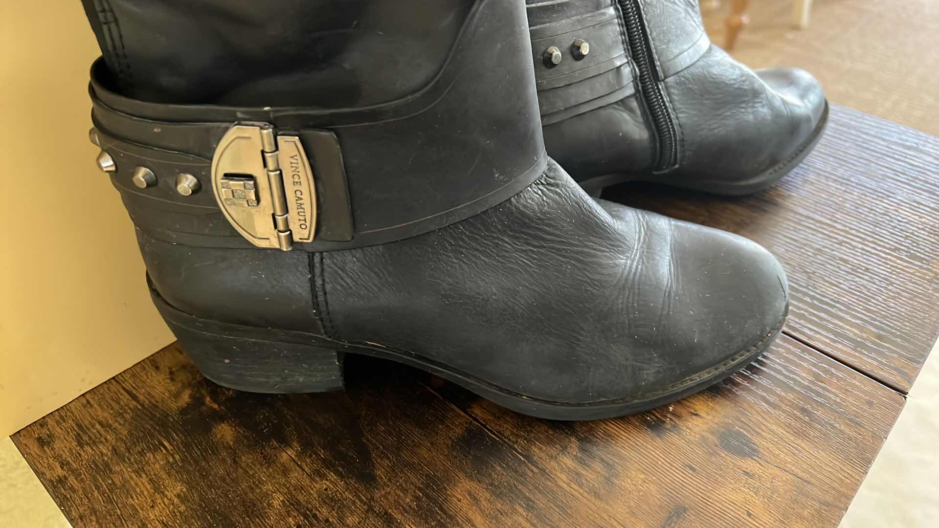 Photo 1 of BLACK VINCENT CANUTO KNEE HIGH LADIES BOOTS (SIZE 8M)