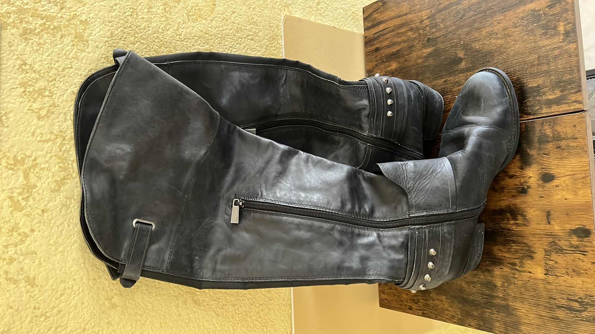 Photo 1 of BLACK VINCENT CANUTO KNEE HIGH LADIES BOOTS (SIZE 8M)