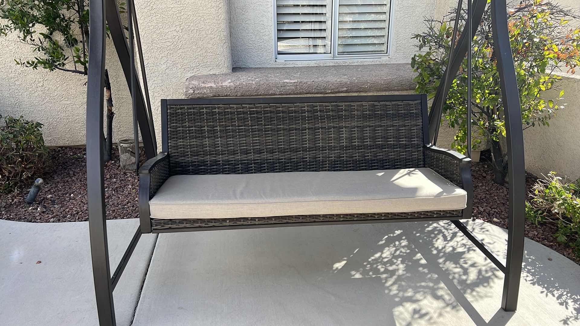 Photo 1 of OUTDOOR CANOPY 2 PERSON PORCH SWING W HEAVY METAL FRAME 