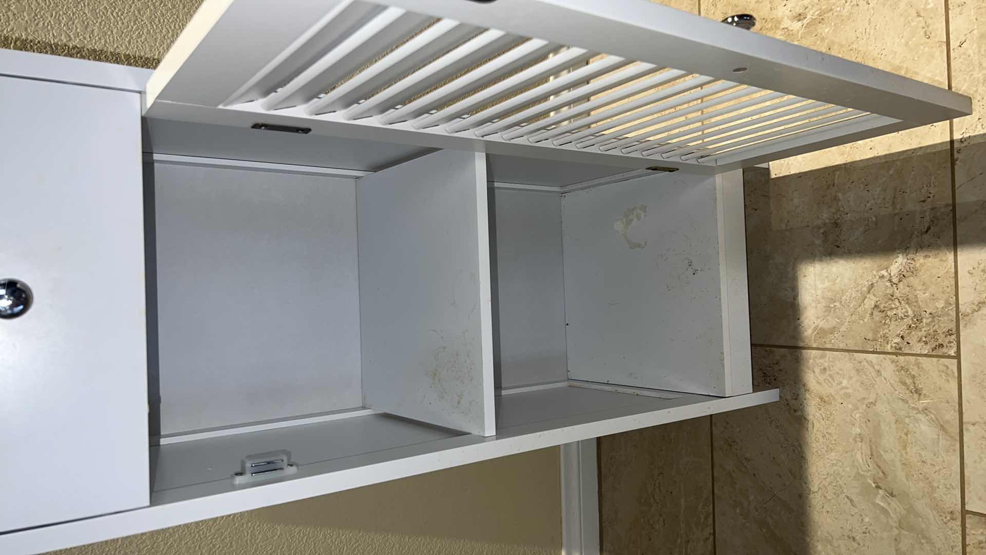 Photo 4 of WHITE PAINTED WOOD CABINET 12” x12” H34”