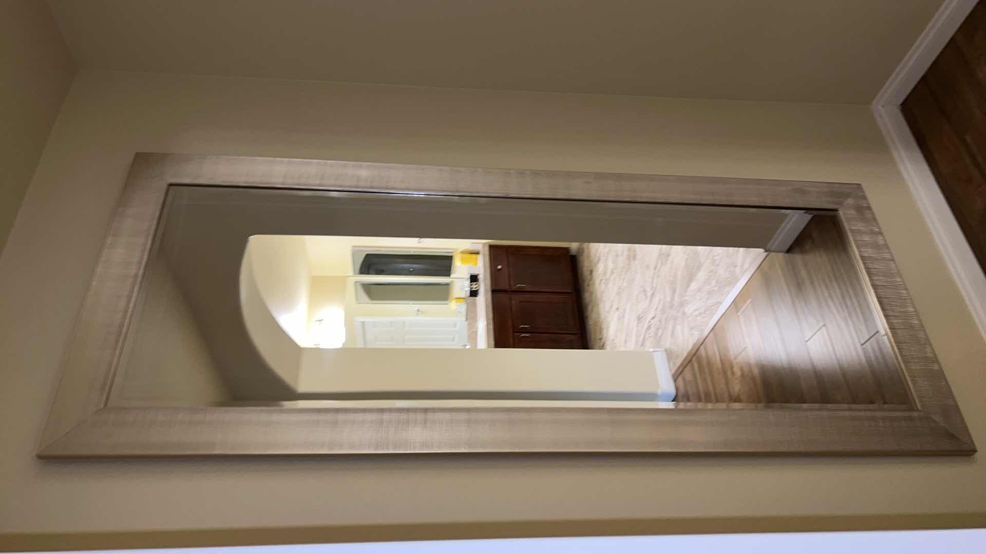 Photo 1 of GOLD METAL FRAMED HANGING FULL LENGTH MIRROR 31” x 77”