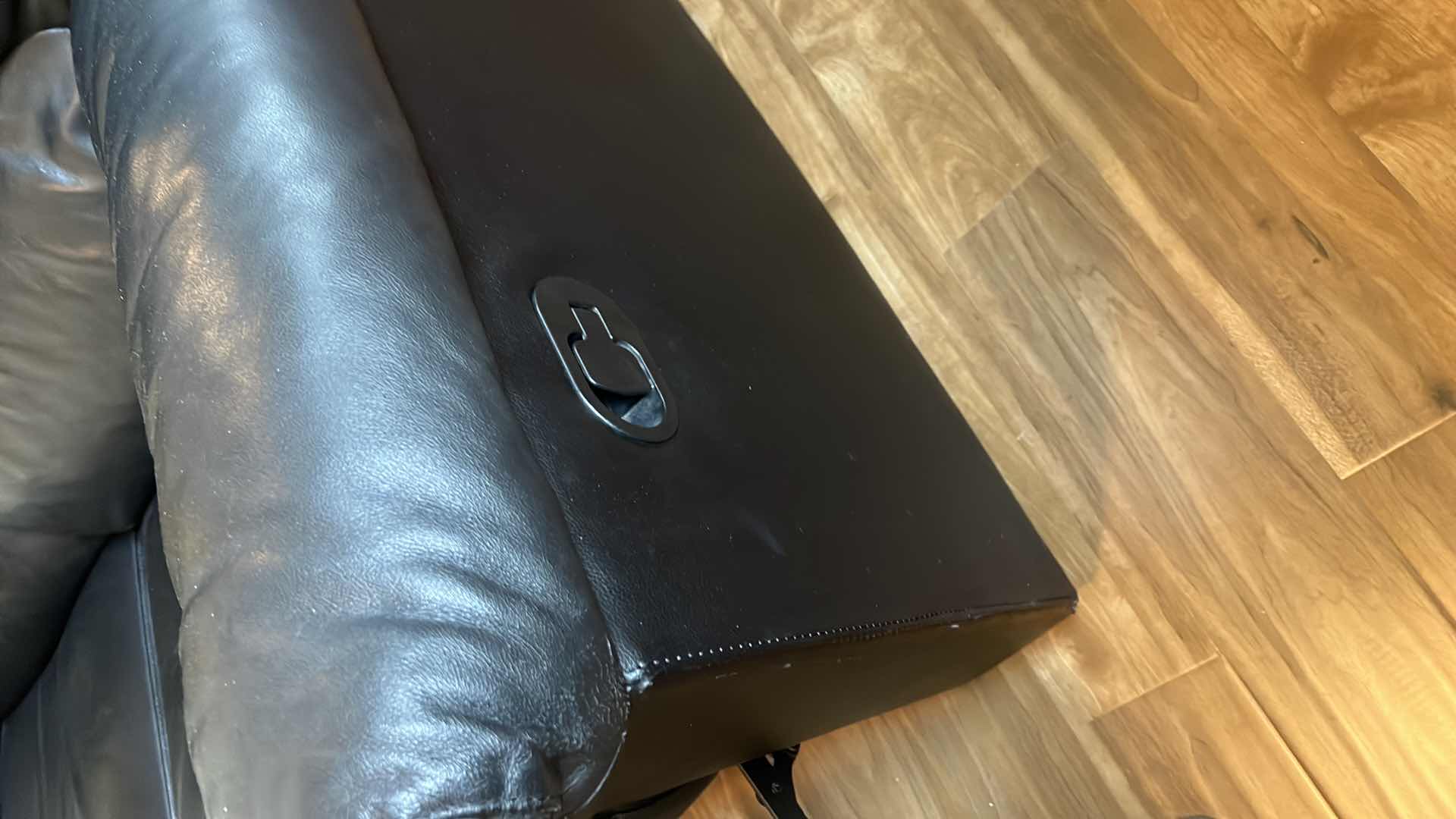 Photo 1 of BLACK LEATHER DUAL SEAT MANUAL RECLINERS