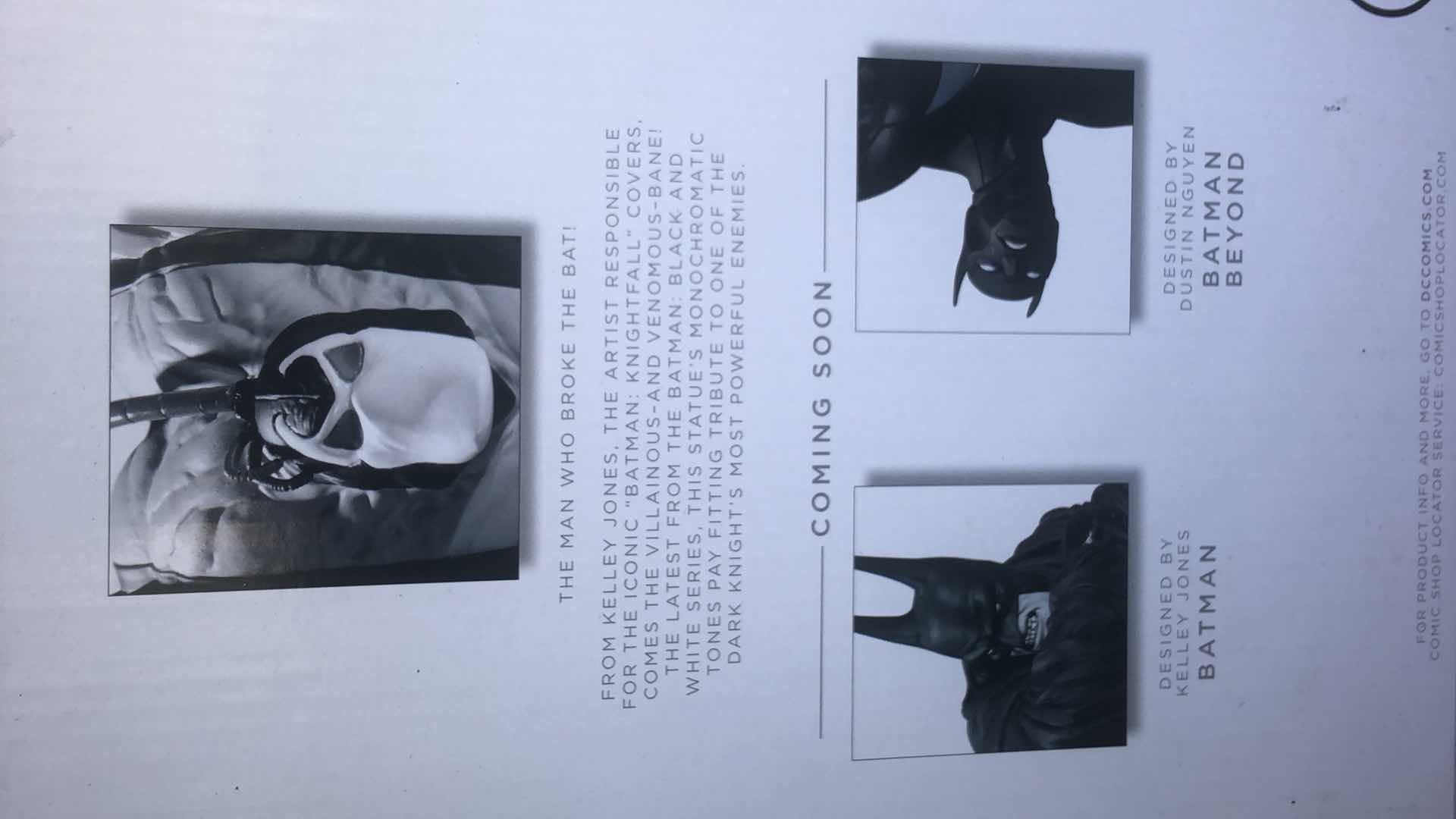 Photo 1 of NIB BATMAN BLACK AND WHITE BANE PORCELAIN STATUE BY KELLEY JONES