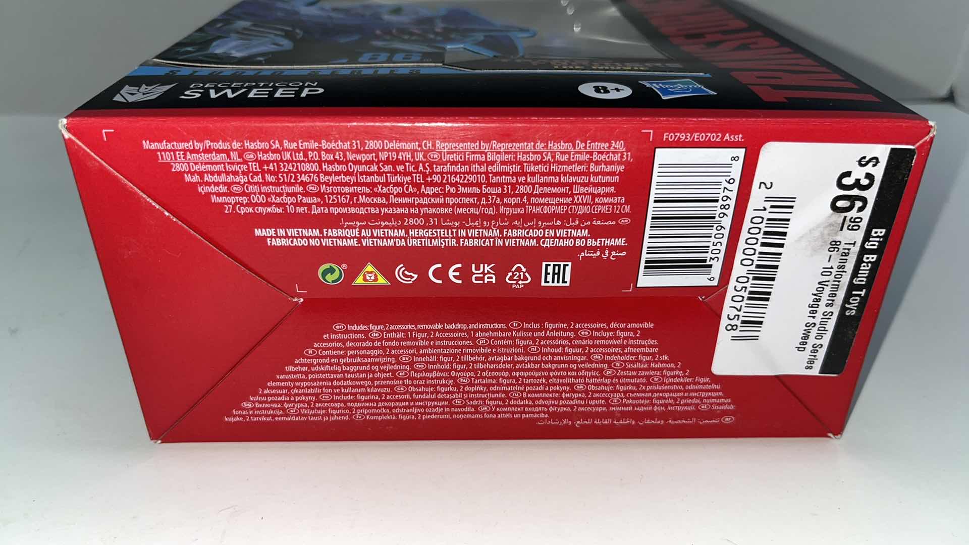 Photo 1 of $37.00 NIB HASBRO TAKARA TOMY, THE TRANSFORMERS THE MOVIE STUDIO SERIES ACTION FIGURE, SWEEP #86 (1)