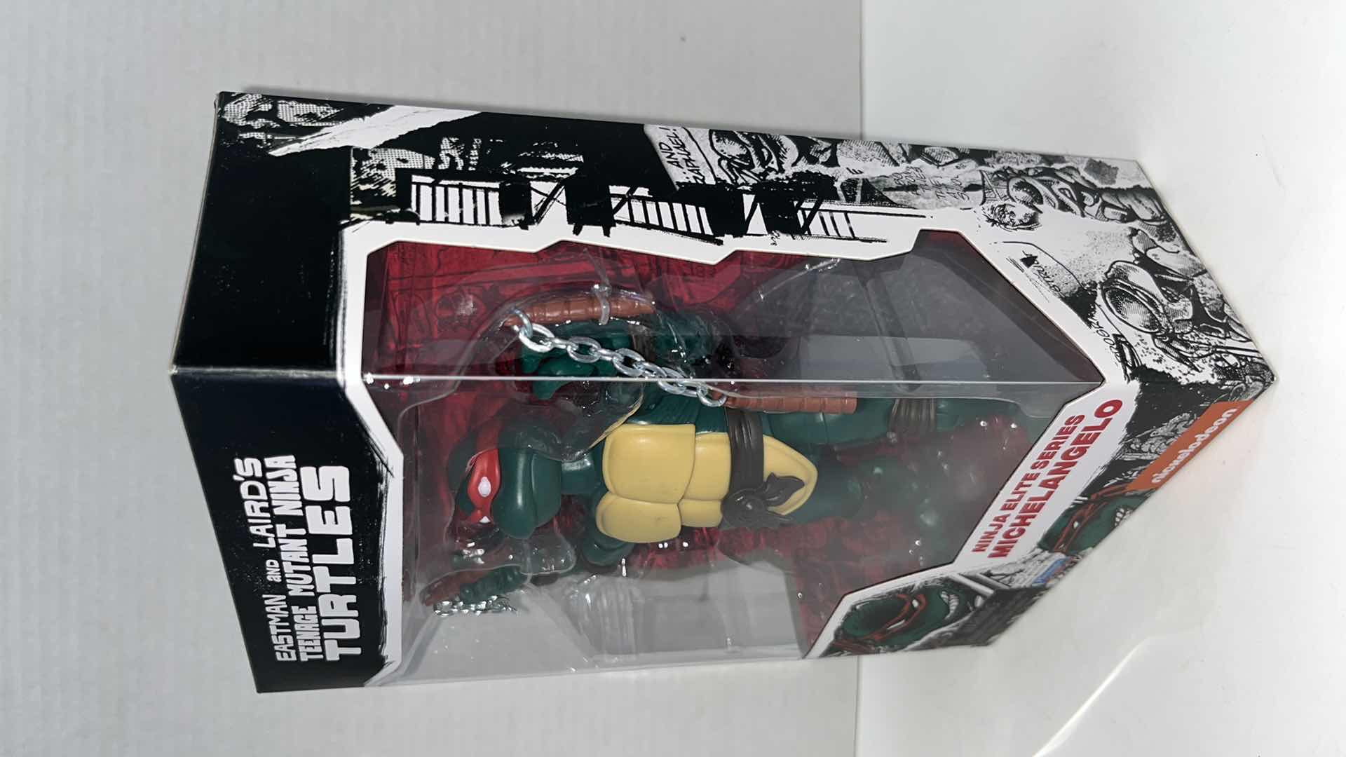Photo 1 of $28.00   NIB PLAYMATES TOYS/NICKELODEON EASTMAN & LAIRDS TMNT NINJA ELITE SERIES ACTION FIGURE, MICHELANGELO (1)
