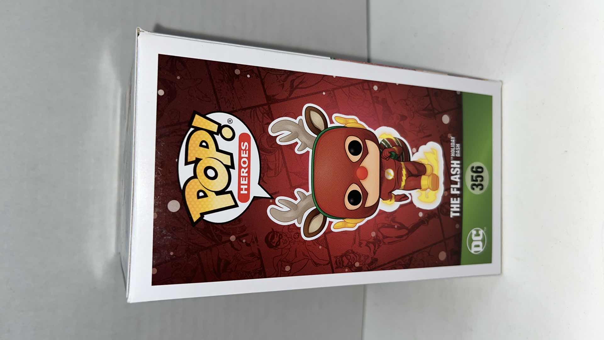 Photo 5 of NIB FUNKO POP HEROES VINYL FIGURE, DC SUPER HEROES #355 BATMAN AS EBENEZER SCROOGE & #356 THE FLASH HOLIDAY DASH (2)