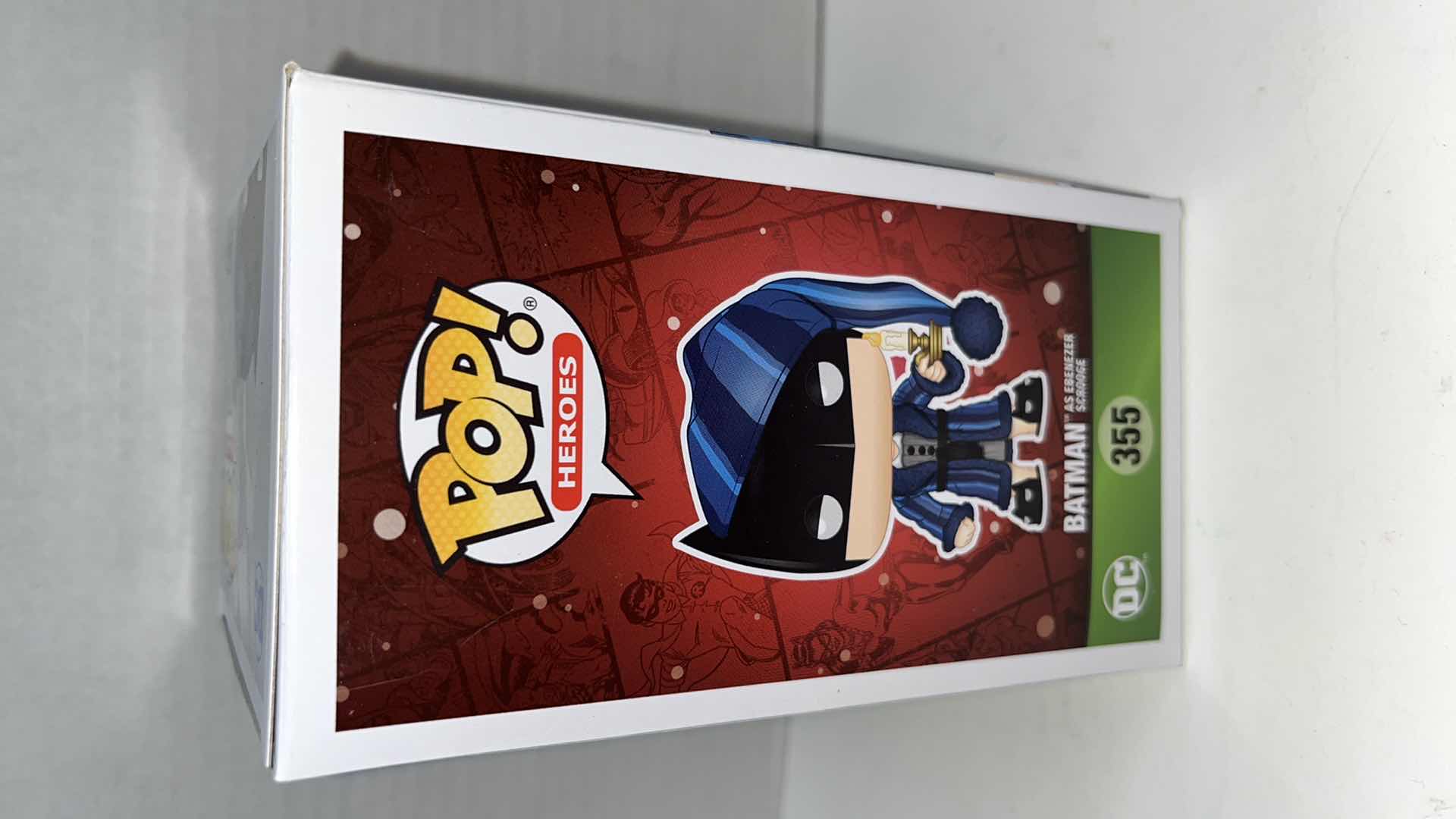 Photo 3 of NIB FUNKO POP HEROES VINYL FIGURE, DC SUPER HEROES #355 BATMAN AS EBENEZER SCROOGE & #356 THE FLASH HOLIDAY DASH (2)
