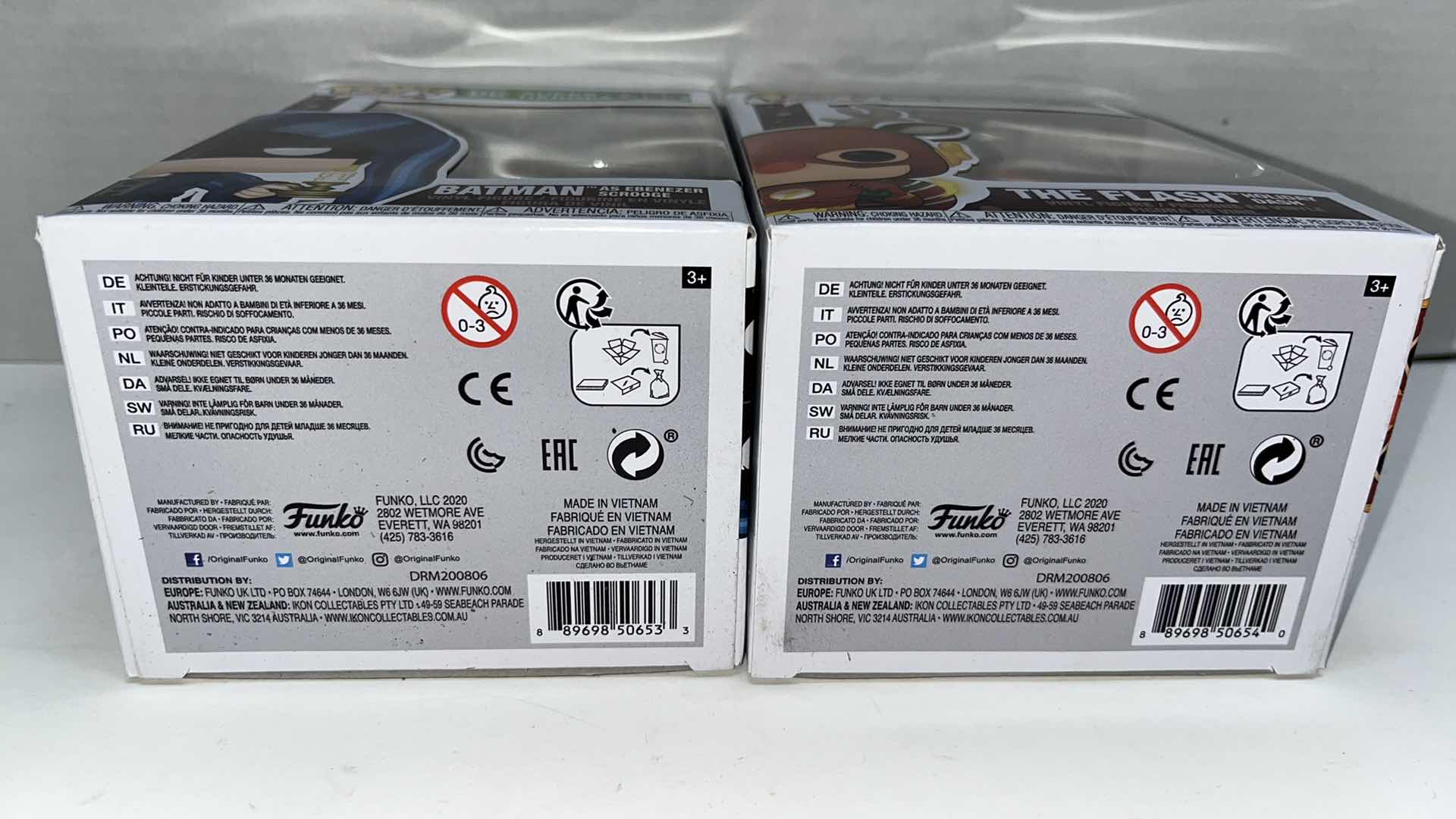 Photo 7 of NIB FUNKO POP HEROES VINYL FIGURE, DC SUPER HEROES #355 BATMAN AS EBENEZER SCROOGE & #356 THE FLASH HOLIDAY DASH (2)