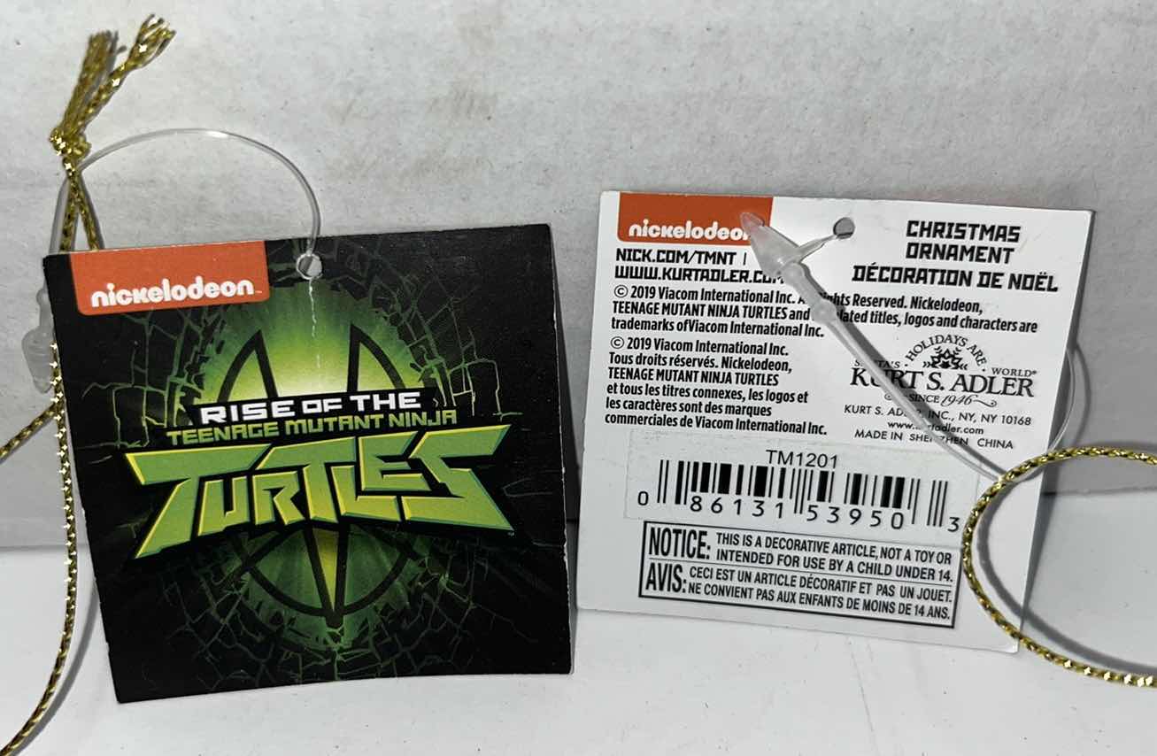Photo 1 of BRAND NEW KURT S ADLER NICKELODEON RISE OF THE TEENAGE MUTANT NINJA TURTLES ORNAMENTS (4)