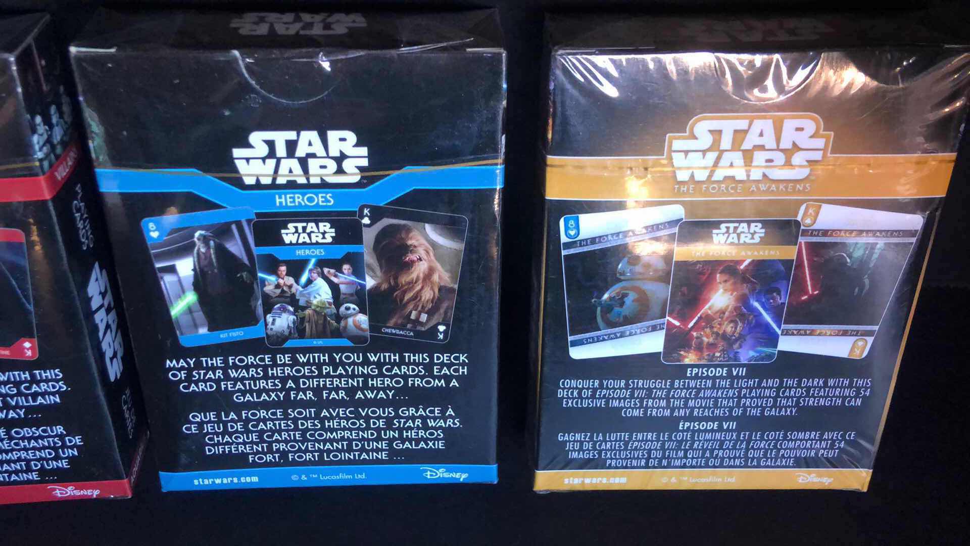 Photo 1 of ASSORTMENT OF STAR WARS PLAYING CARD PACKS (5)