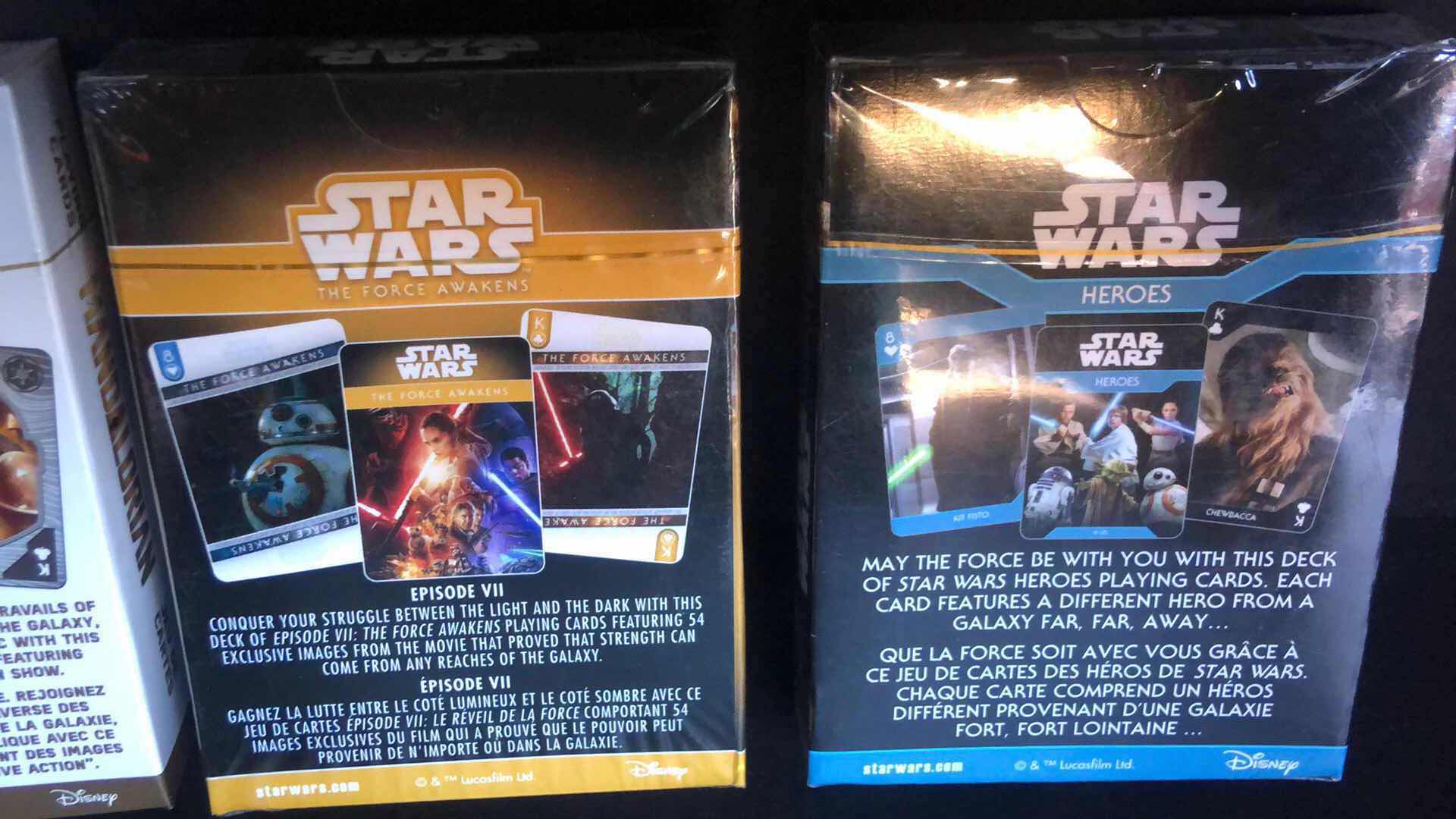 Photo 1 of BRAND NEW ASSORTMENT OF STAR WARS PLAYING CARD DECKS