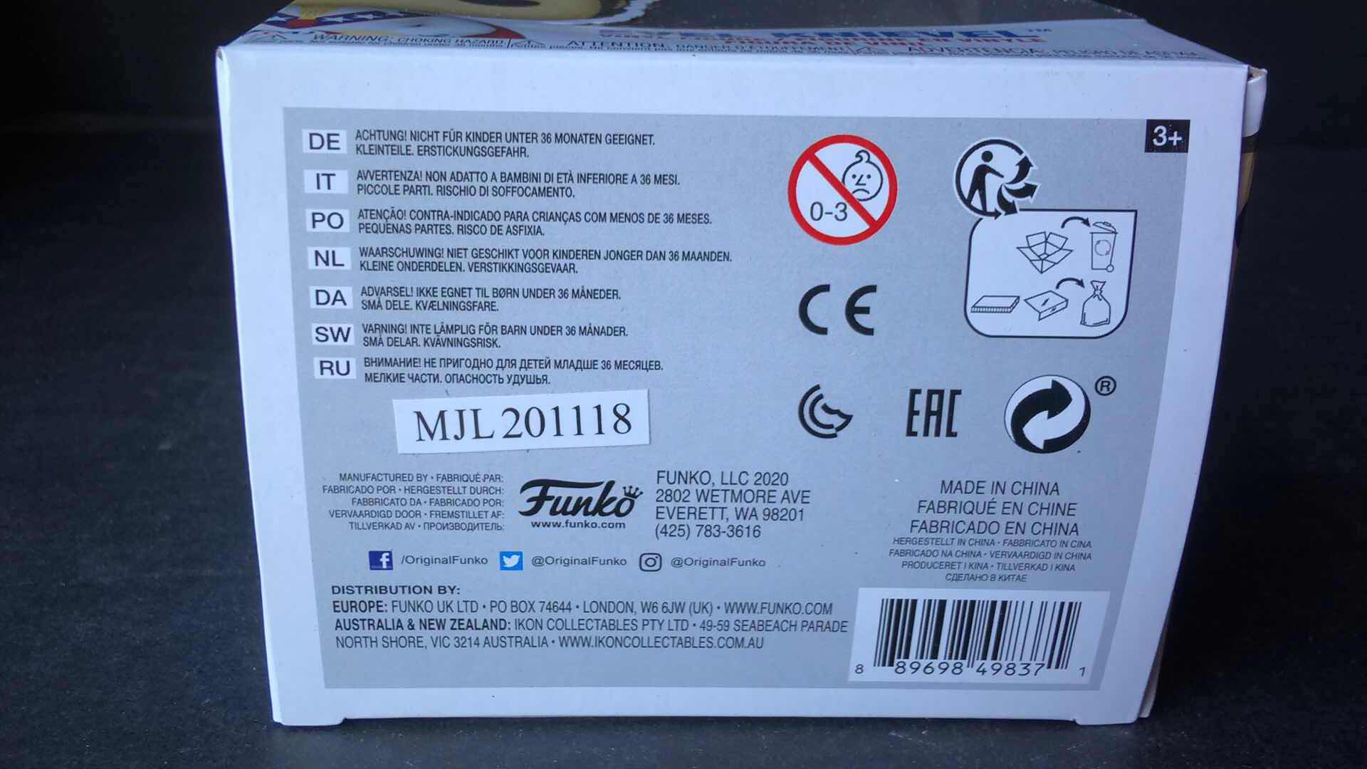 Photo 1 of NIB FUNKO POP ICONS EVEL KNIEVEL VINYL FIGURINE