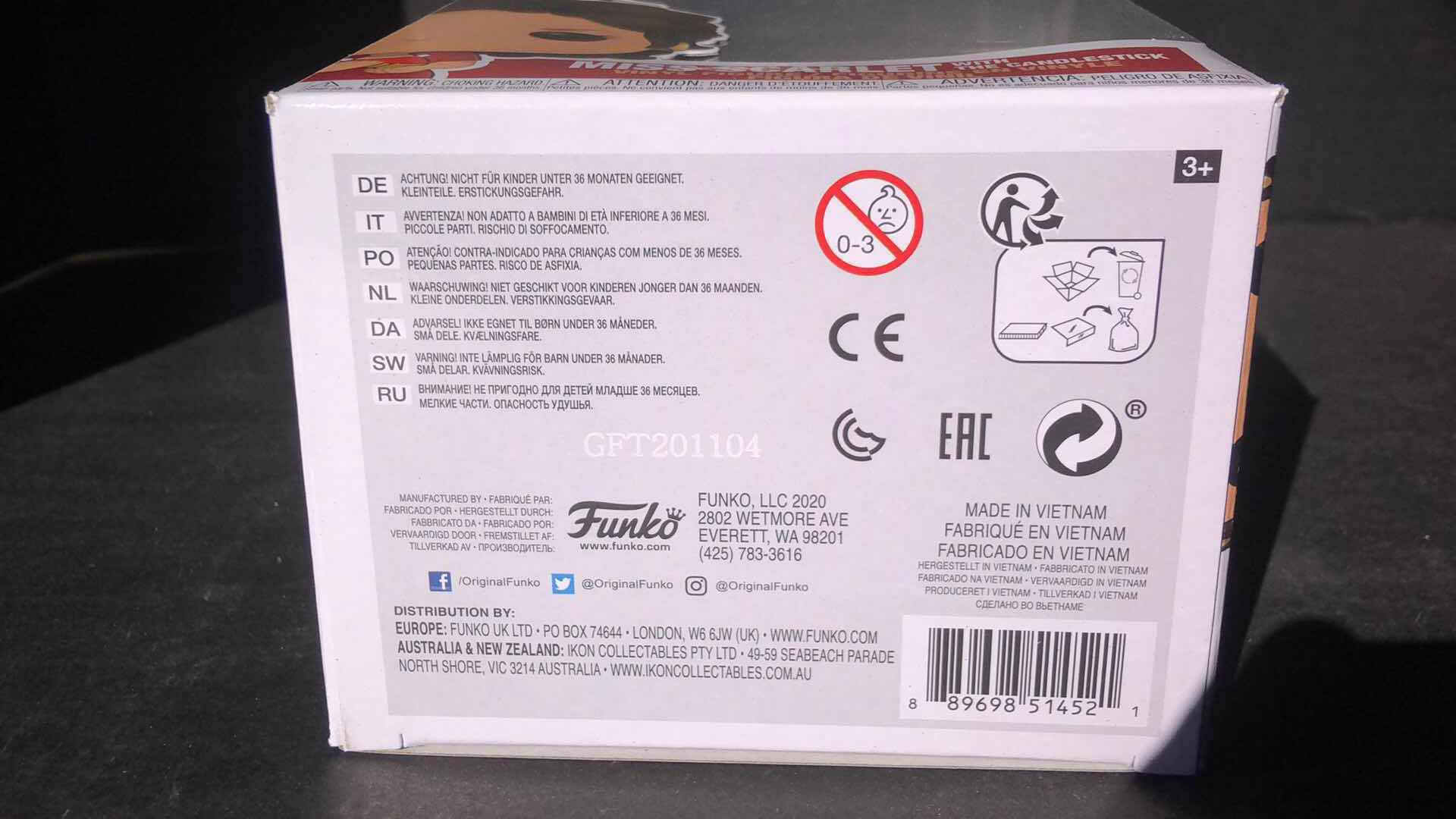 Photo 1 of NIB FUNKO POP RETRO CLUE MISS SCARLET WITH THE CANDLESTICK VINYL FIGURINE