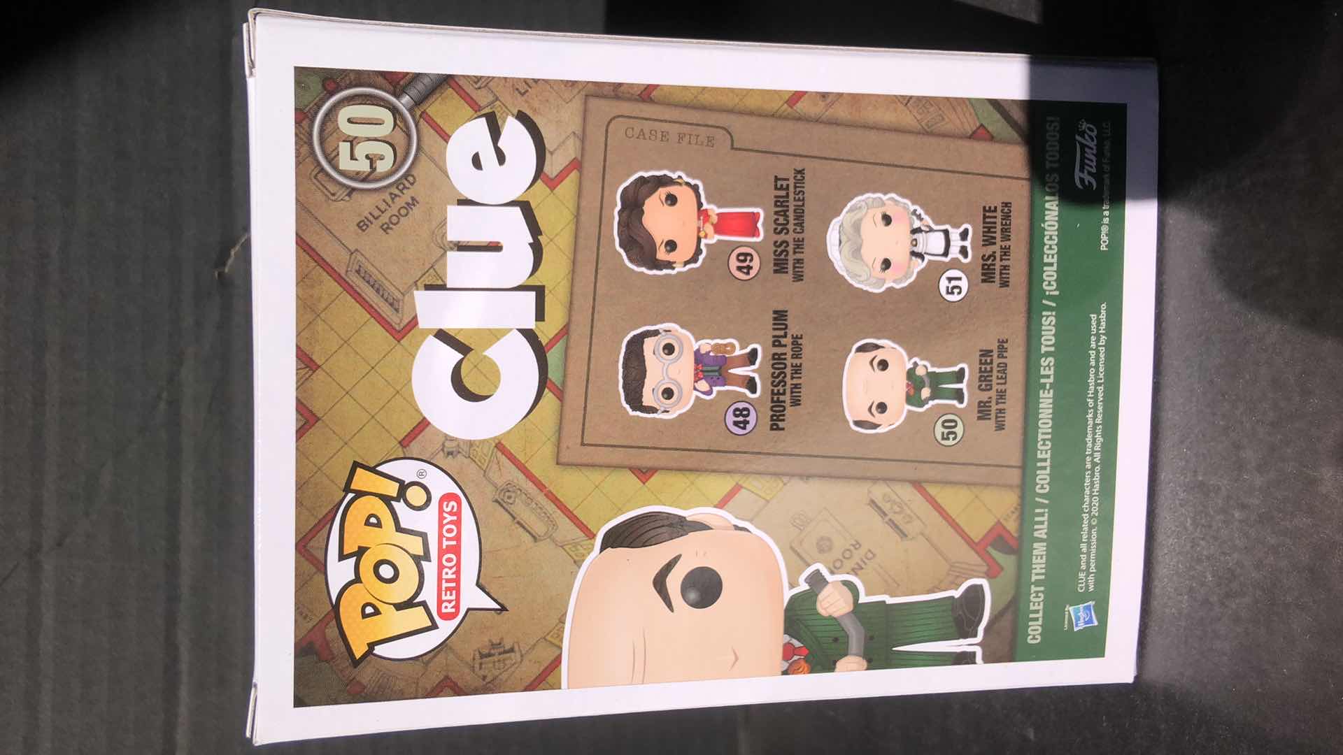 Photo 1 of NIB FUNKO POP RETRO CLUE MR GREEN WITH THE LEAD PIPE