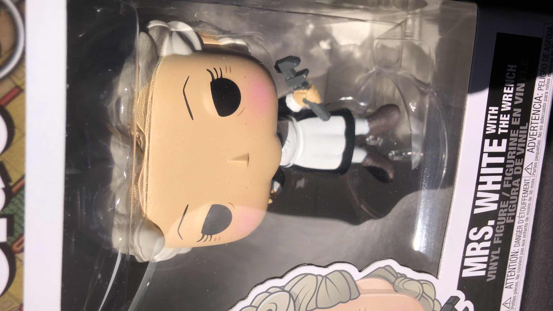 Photo 1 of NIB FUNK POP RETRO CLUE MRS WHITE WITH THE WRENCH VINYL FIGURINE