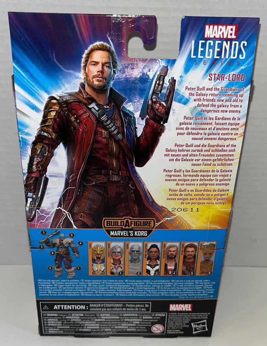 Photo 1 of BRAND NEW HASBRO MARVEL STUDIOS LEGEND SERIES, THOR LOVE AND THUNDER STAR-LORD (1)