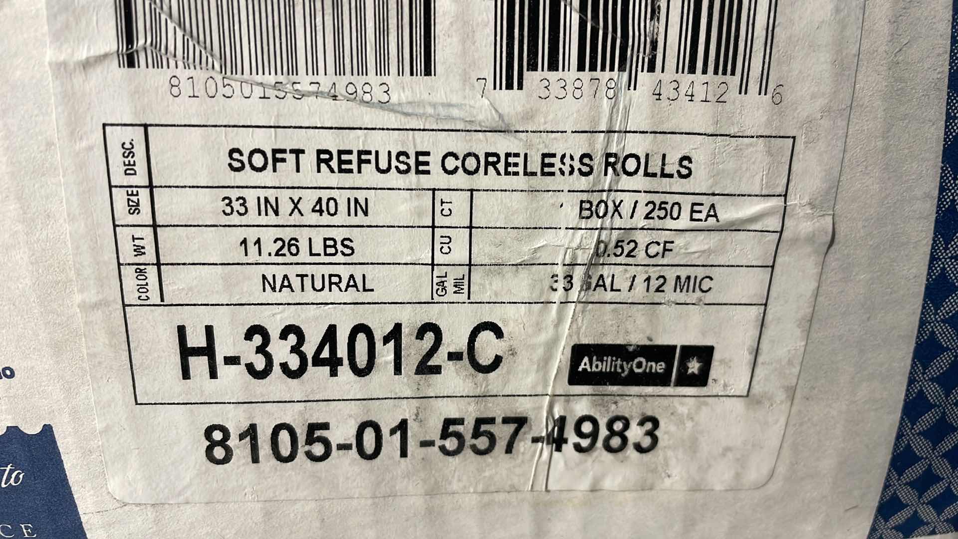 Photo 1 of ENVISION 33GAL TRASH BAGS 250CT