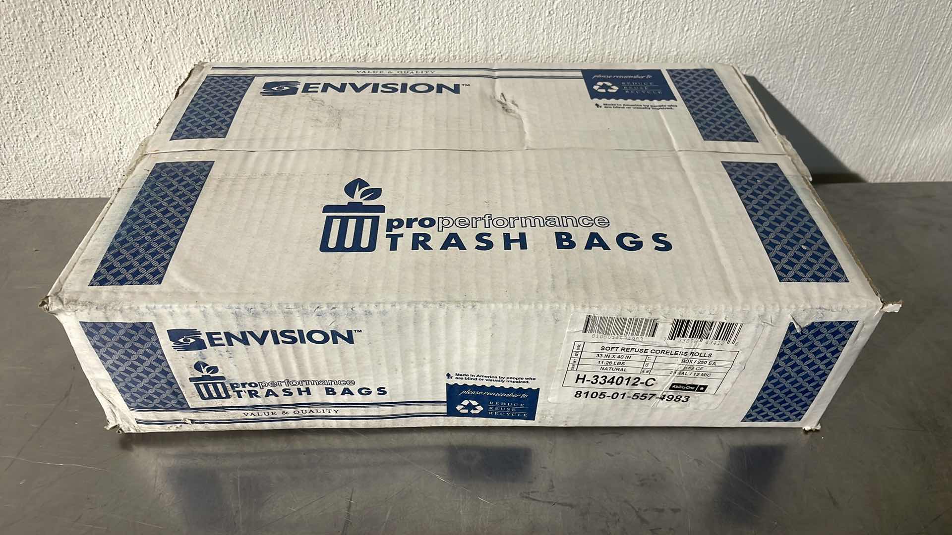 Photo 1 of ENVISION 33GAL TRASH BAGS 250CT
