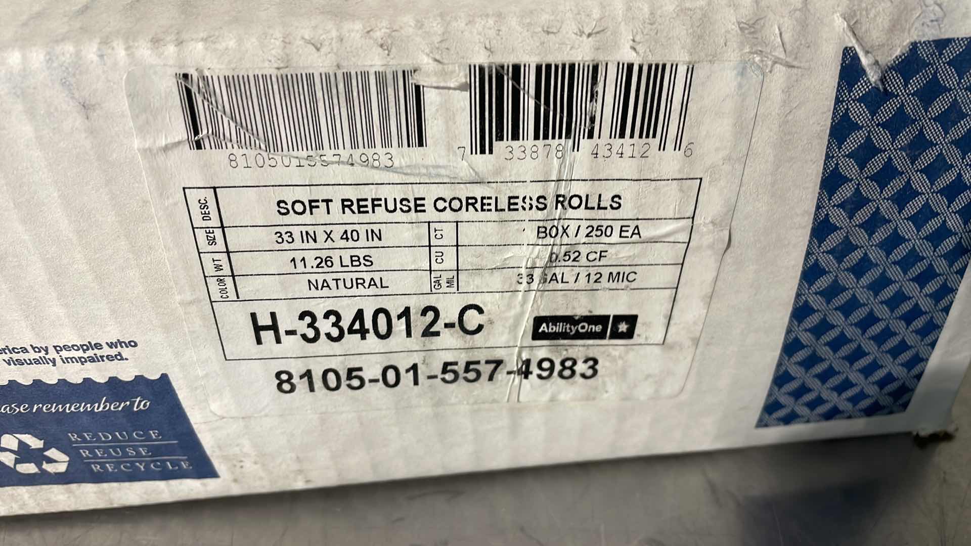 Photo 1 of ENVISION 33GAL TRASH BAGS 250CT