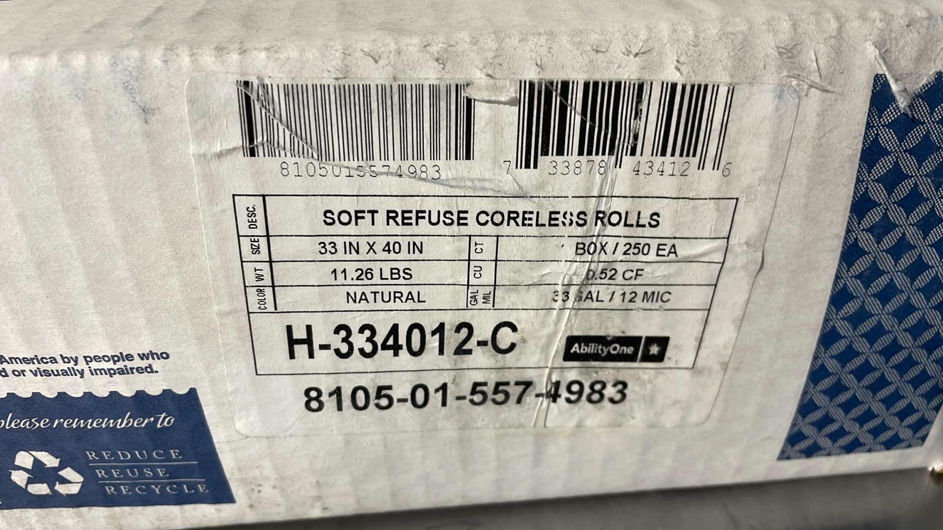 Photo 1 of ENVISION 33GAL TRASH BAGS 250CT