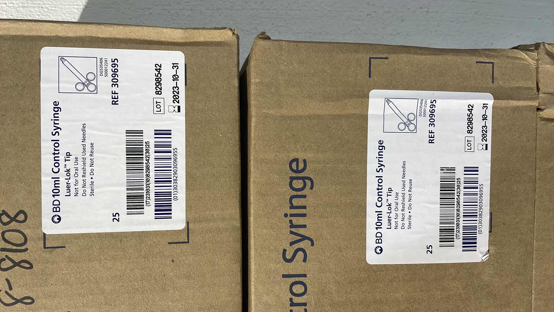 Photo 1 of BD CONTROL SYRINGE 10ML EXP 10/31/23 (100)