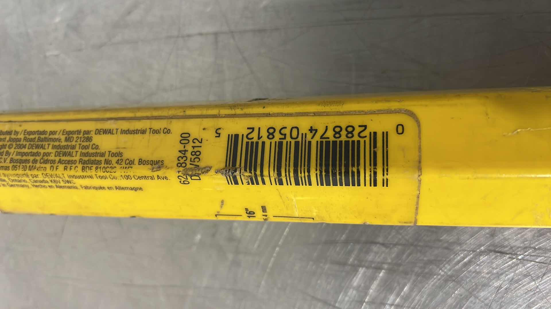 Photo 1 of DEWALT 3/4” X 16” X 21-1/2”SDS MAX MASONRY DRILL BIT - DW5812 ROCK CARBIDE