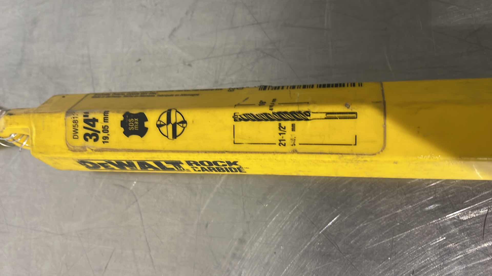 Photo 1 of DEWALT 3/4” X 16” X 21-1/2”SDS MAX MASONRY DRILL BIT - DW5812 ROCK CARBIDE